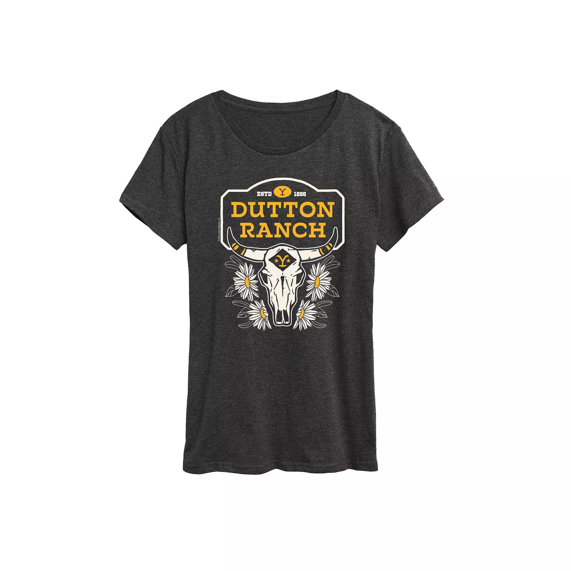 Women's Yellowstone Dutton Skull Graphic Tee,  Product Image