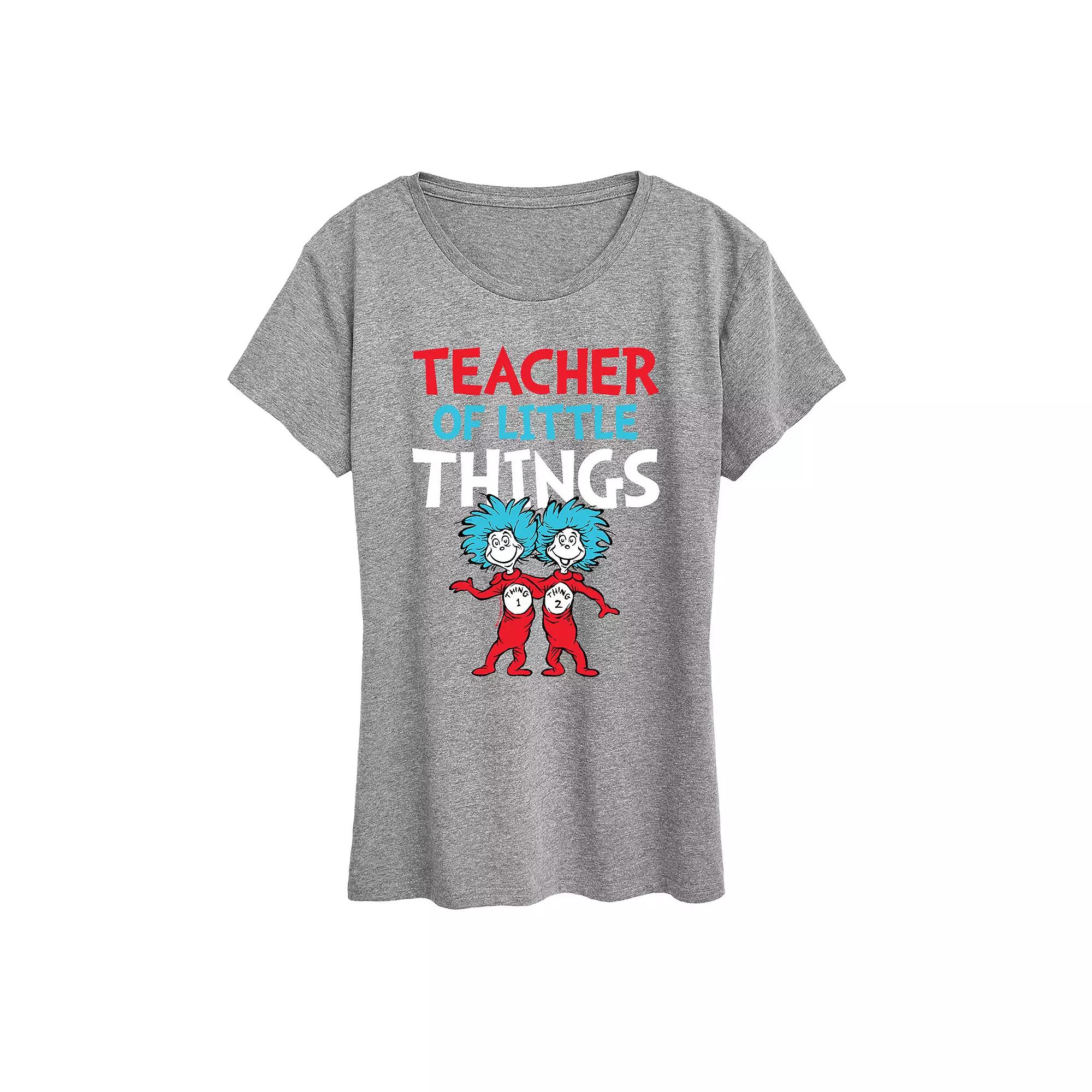 Women's Dr. Seuss Teacher Of Little Things Graphic Tee, Girl's, Size: Small, Grey Gray Product Image