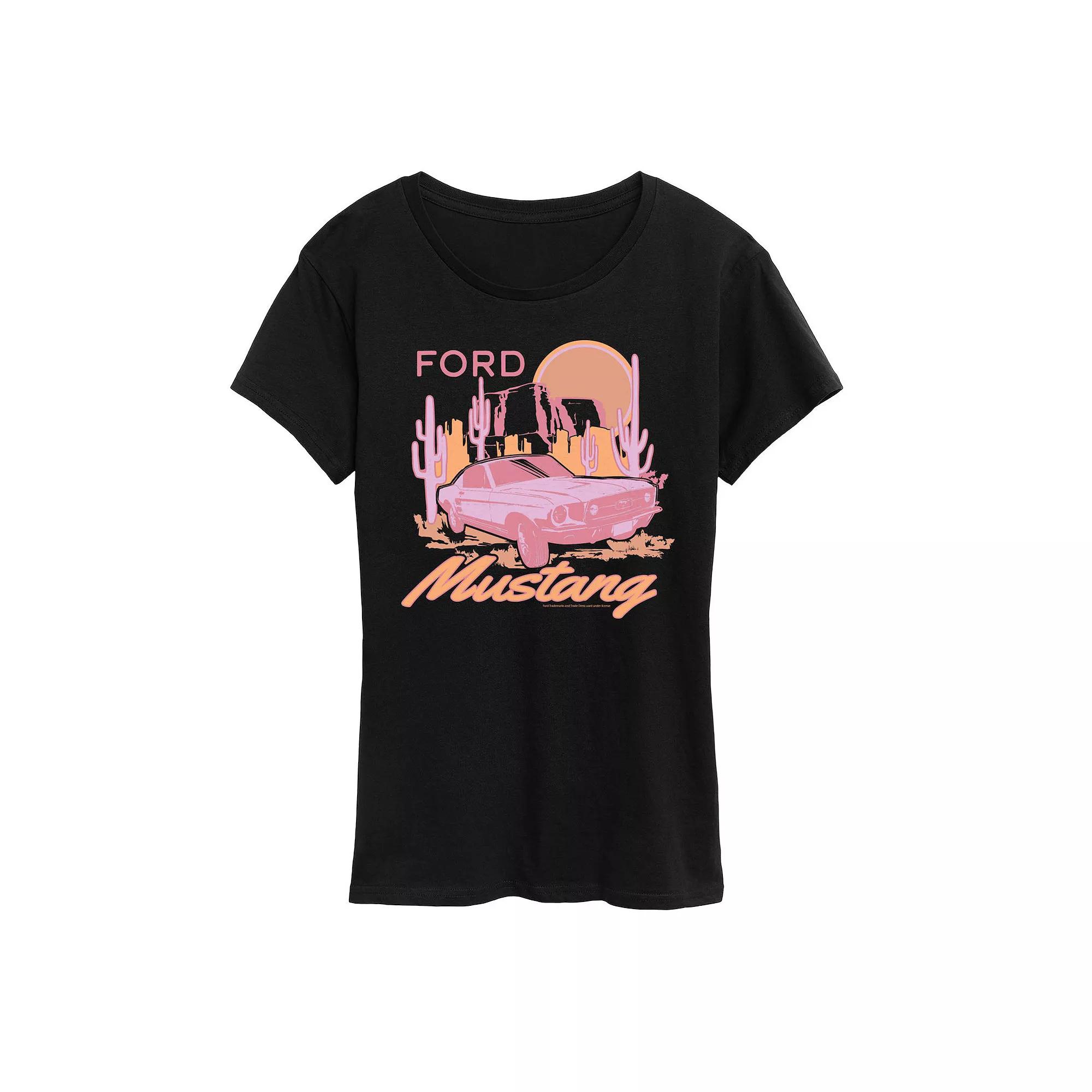 Women's Ford Pink Mustang Graphic Tee,  Product Image