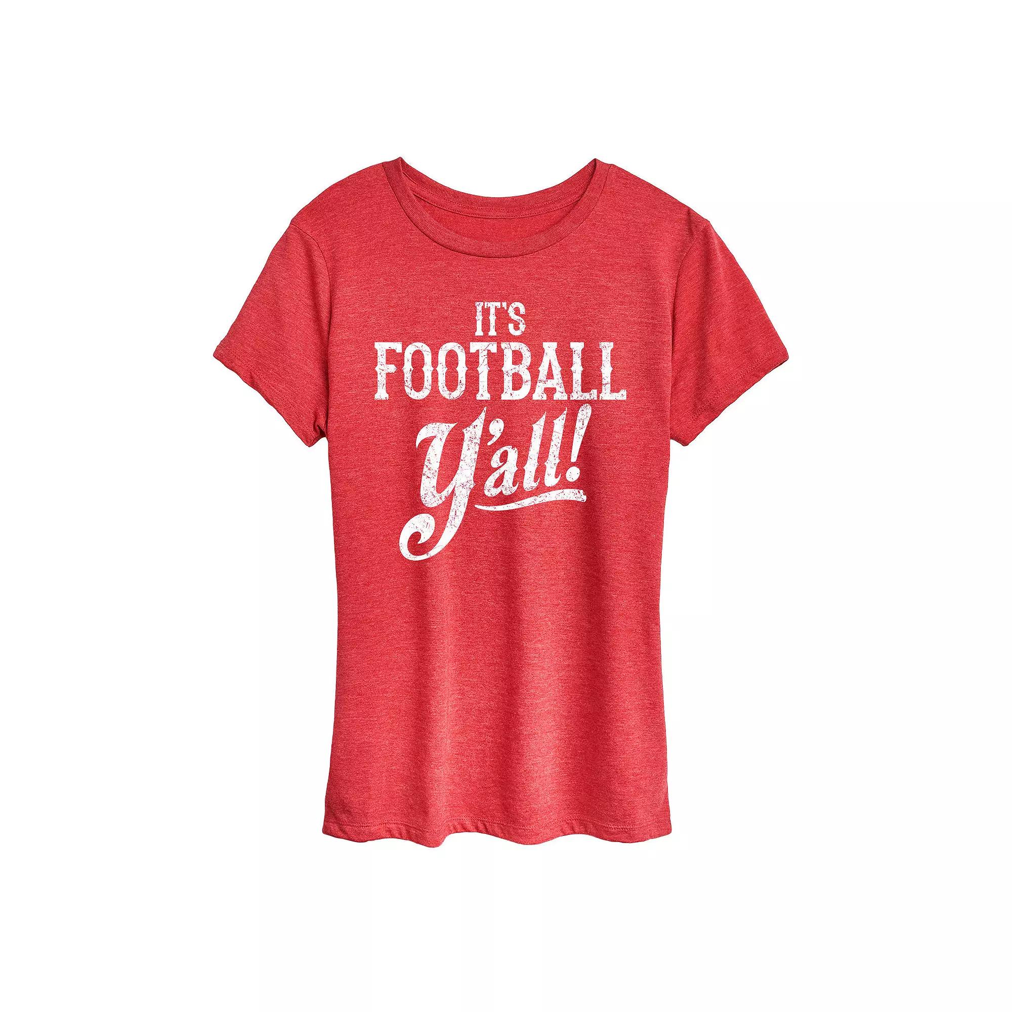 Women's It's Football Y'all Graphic Tee, Girl's,  Product Image