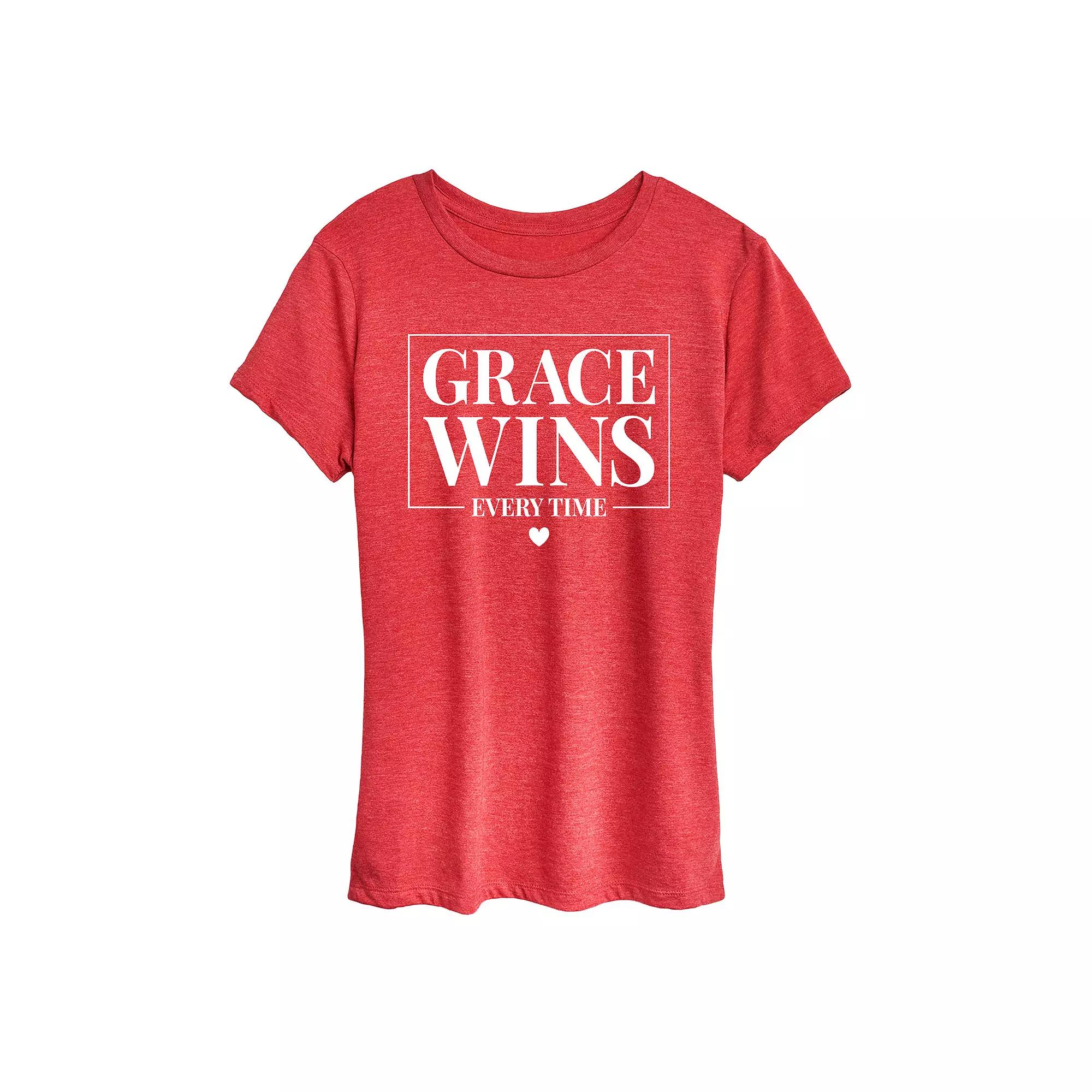 Women's Grace Wins Every Time Graphic Tee, Girl's,  Product Image