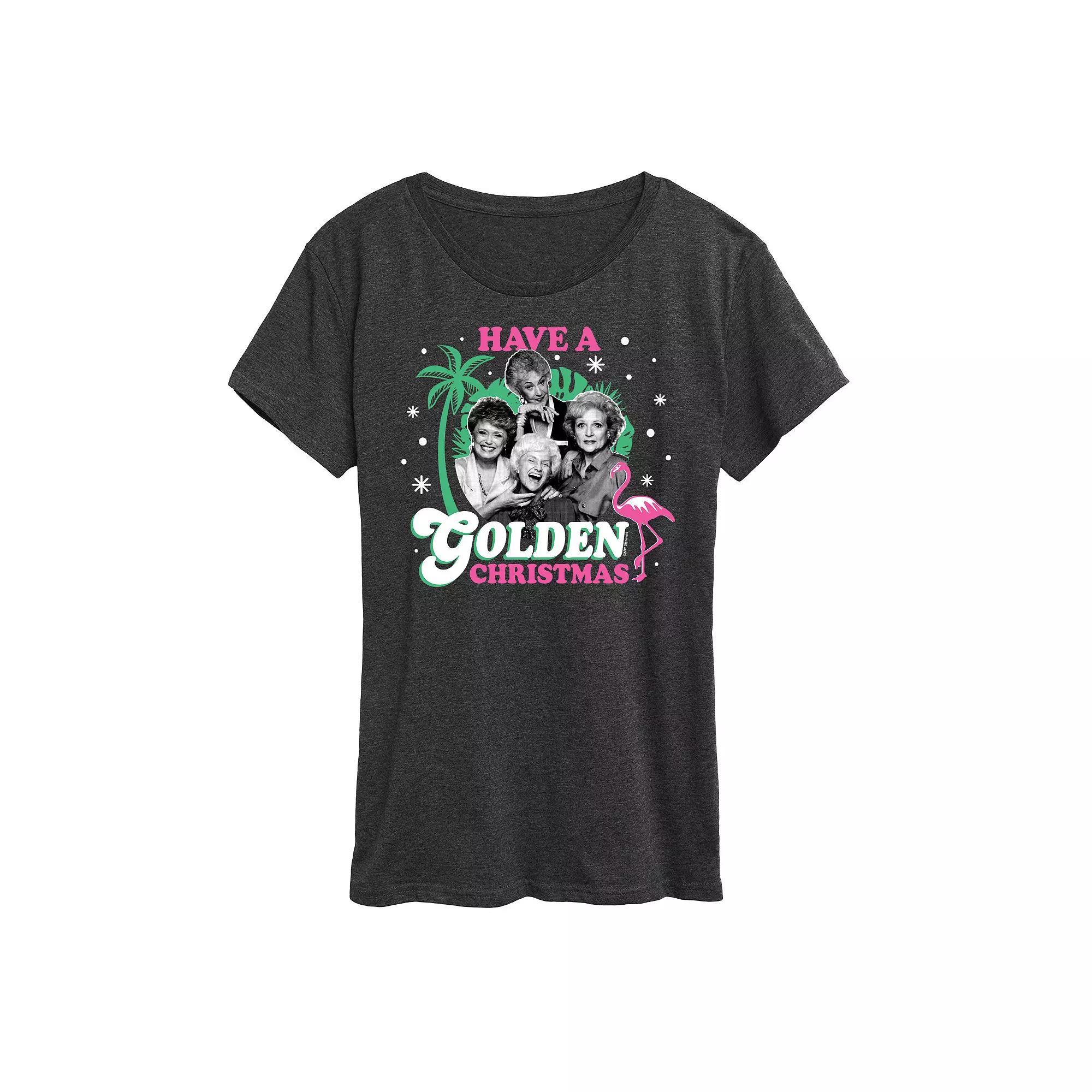Women's Golden Girls Golden Christmas Graphic Tee, Girl's,  Product Image