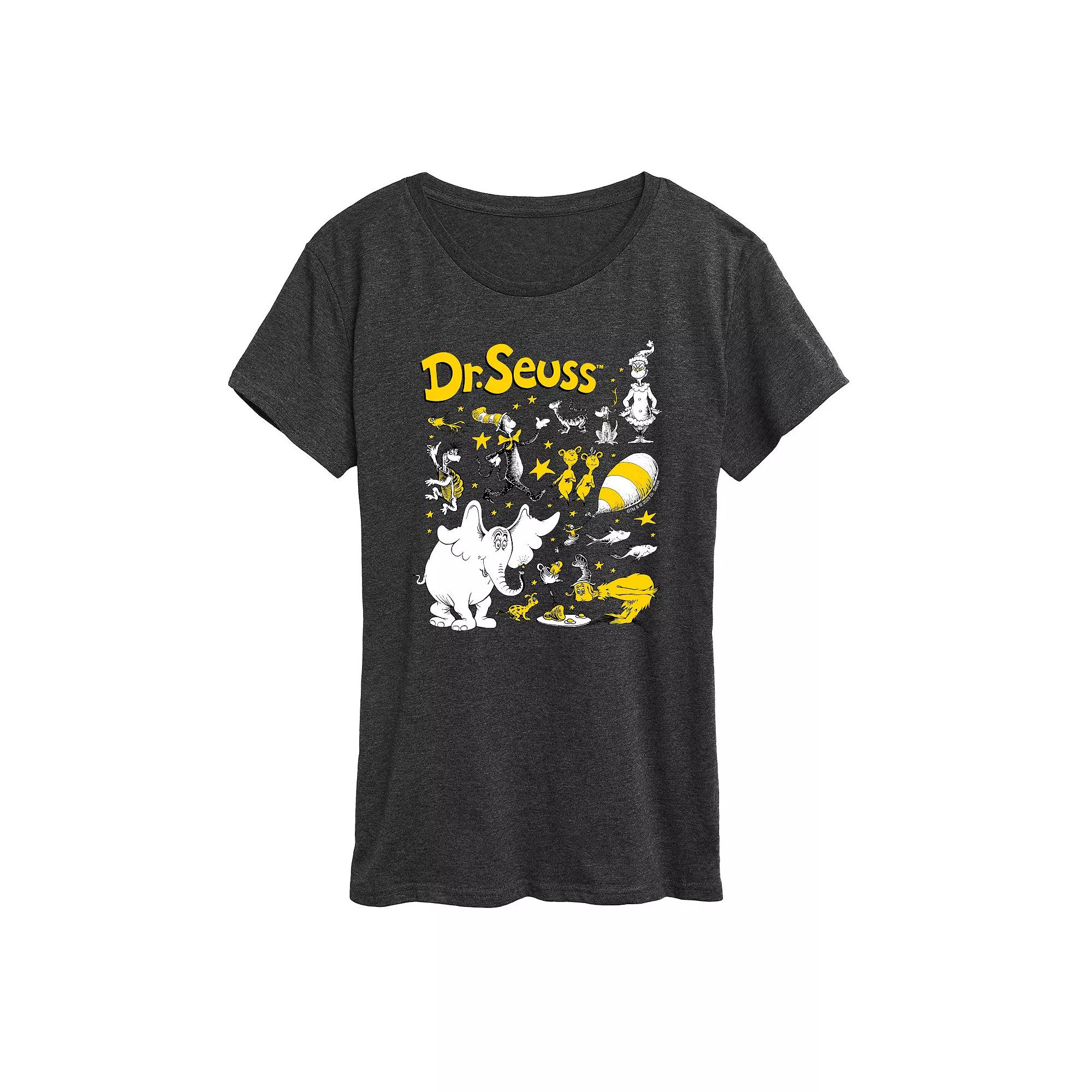 Women's Dr. Seuss Characters Grid Graphic Tee,  Product Image