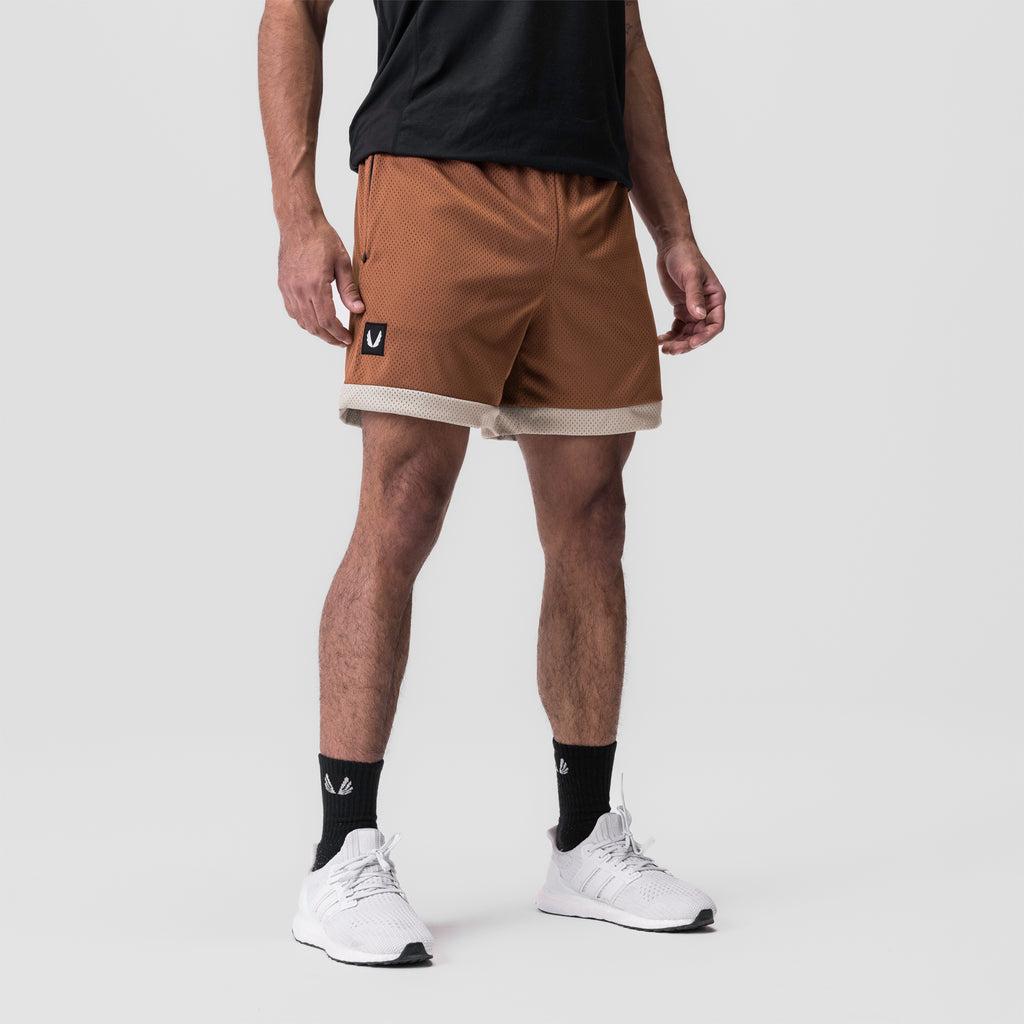 0795. SilverPlus™ Mesh Reversible Short - Rust/Beige Male Product Image