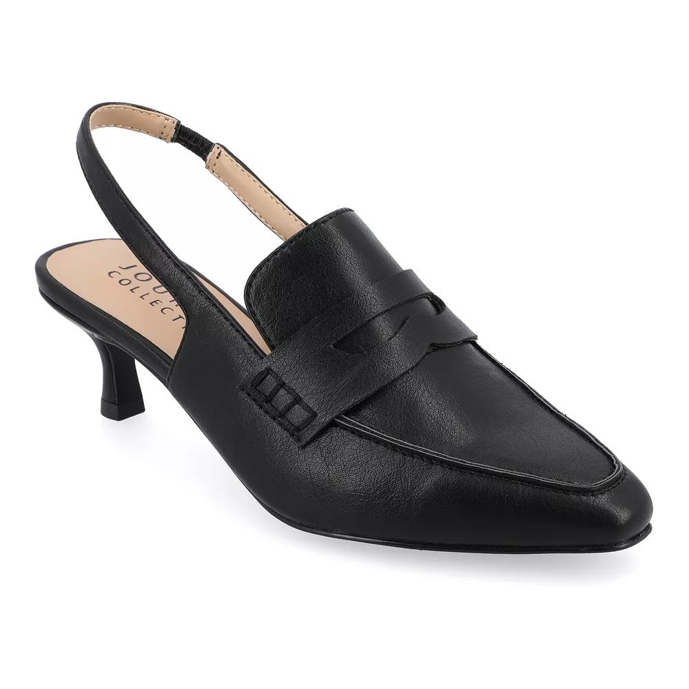 Women's Journee Amory Kitten Heel Sling Back Loafer Style Pumps,  Product Image