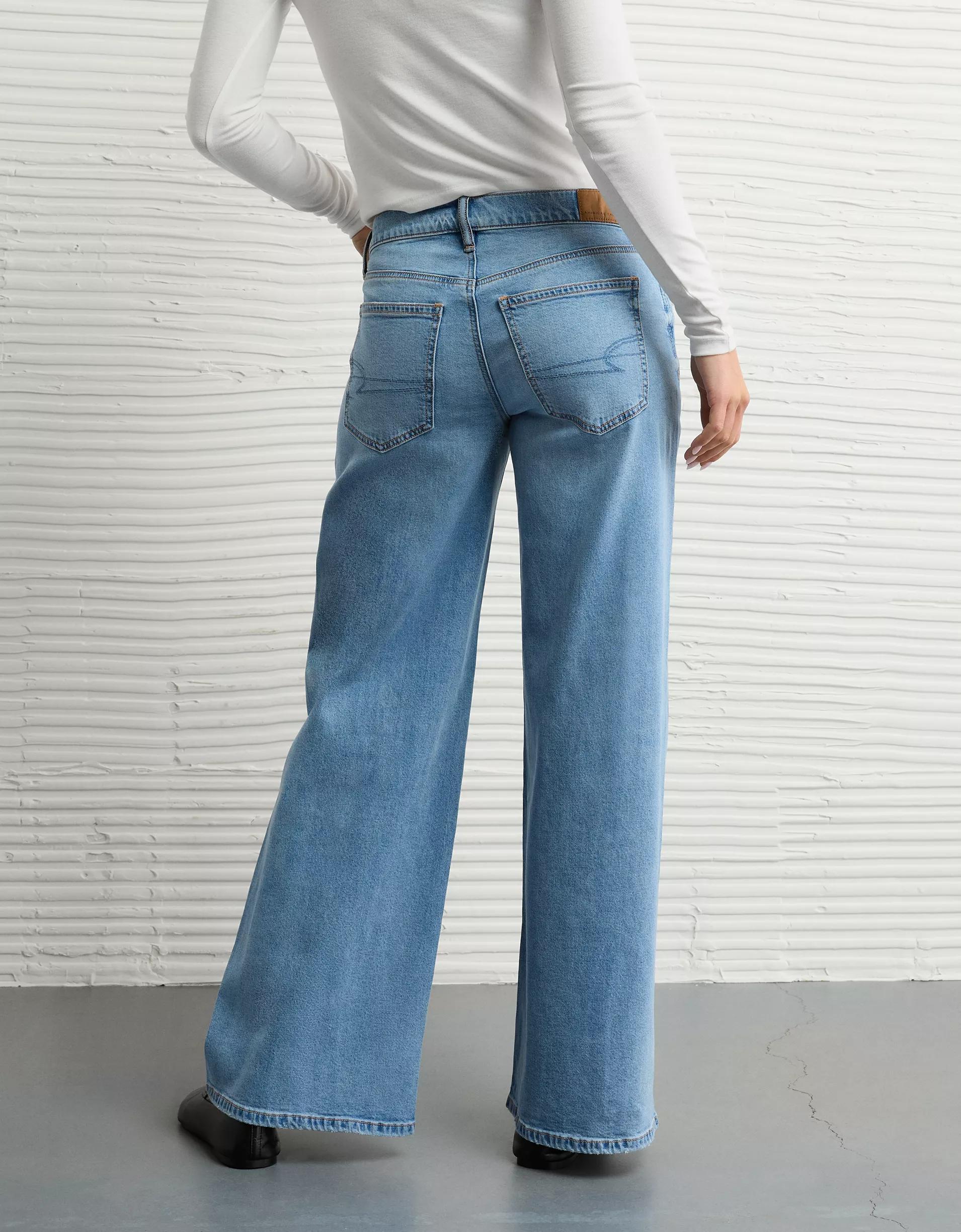 AE Stretch Patchwork Low-Rise Ultra Wide-Leg Jean Product Image
