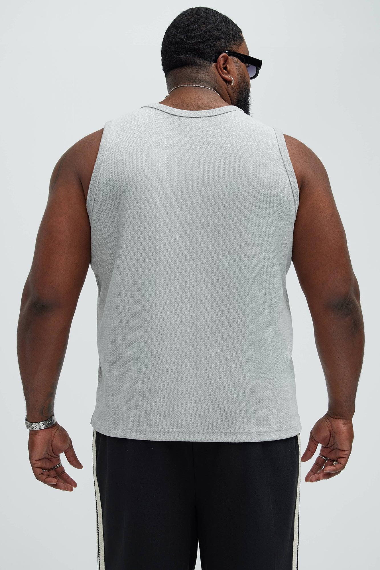 Dudley Textured Relaxed Tank - Stone Product Image