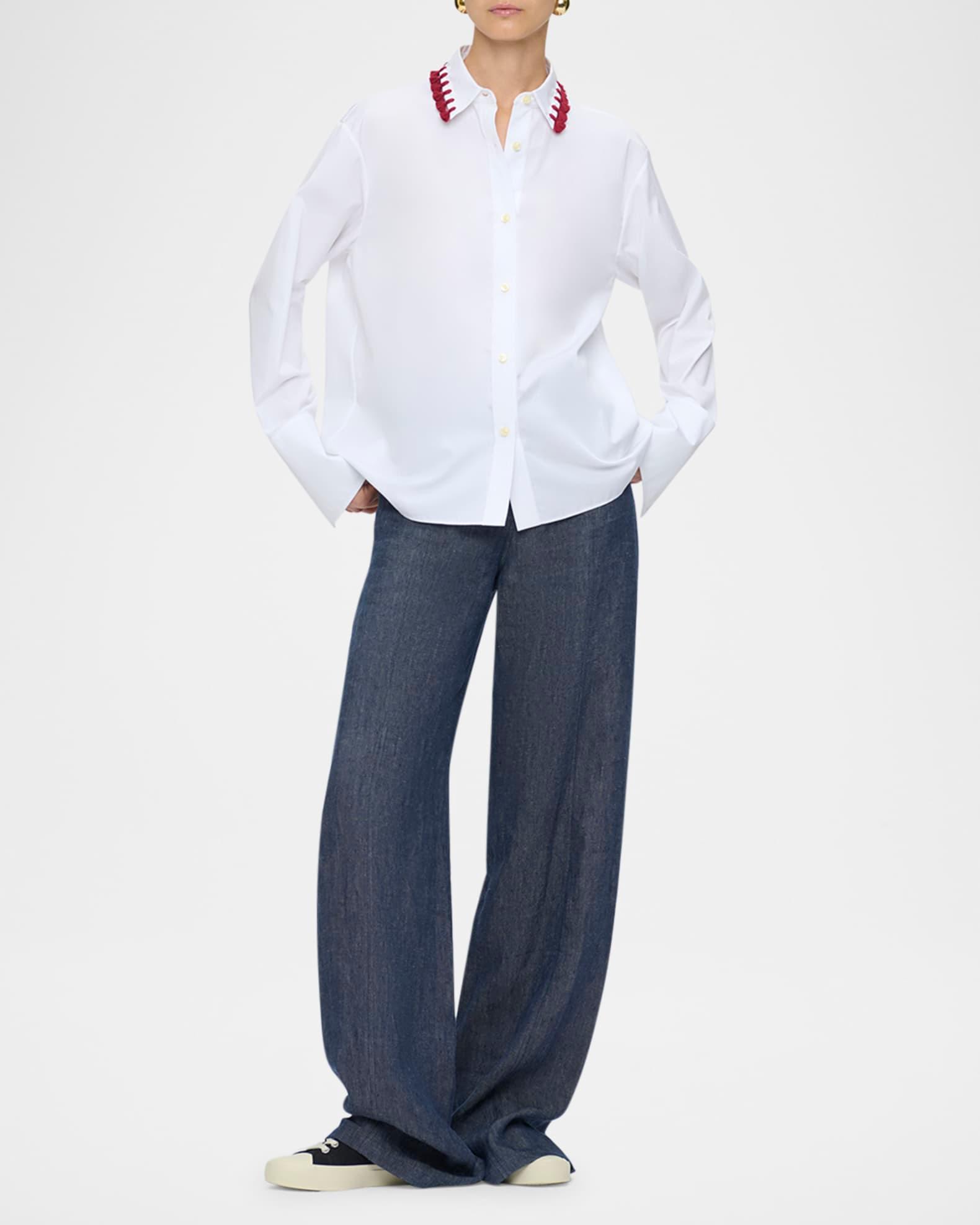 Billie Tassel-Embellished Cotton Shirt Product Image