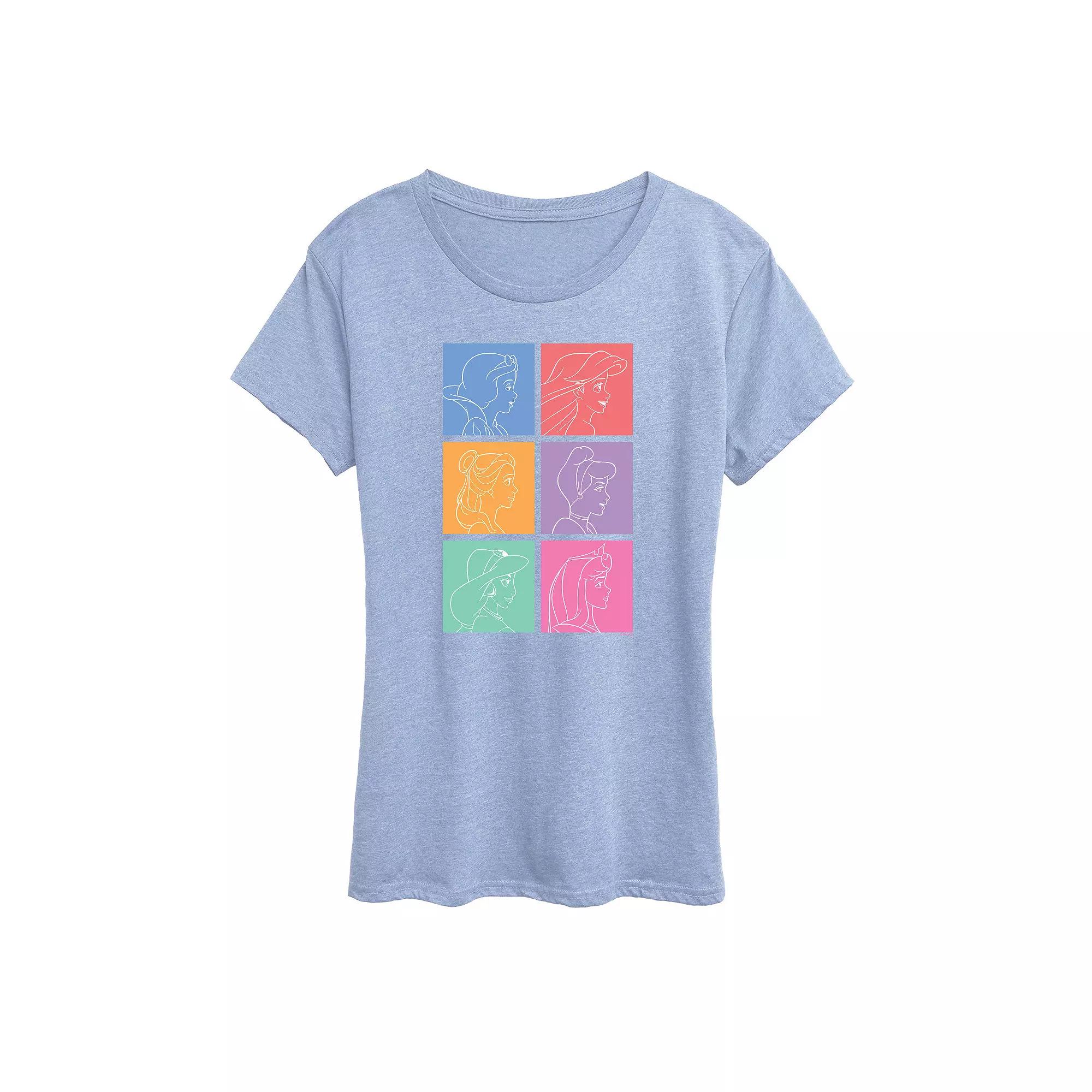 Disney Princess Women's Grid Graphic Tee, Girl's,  Product Image