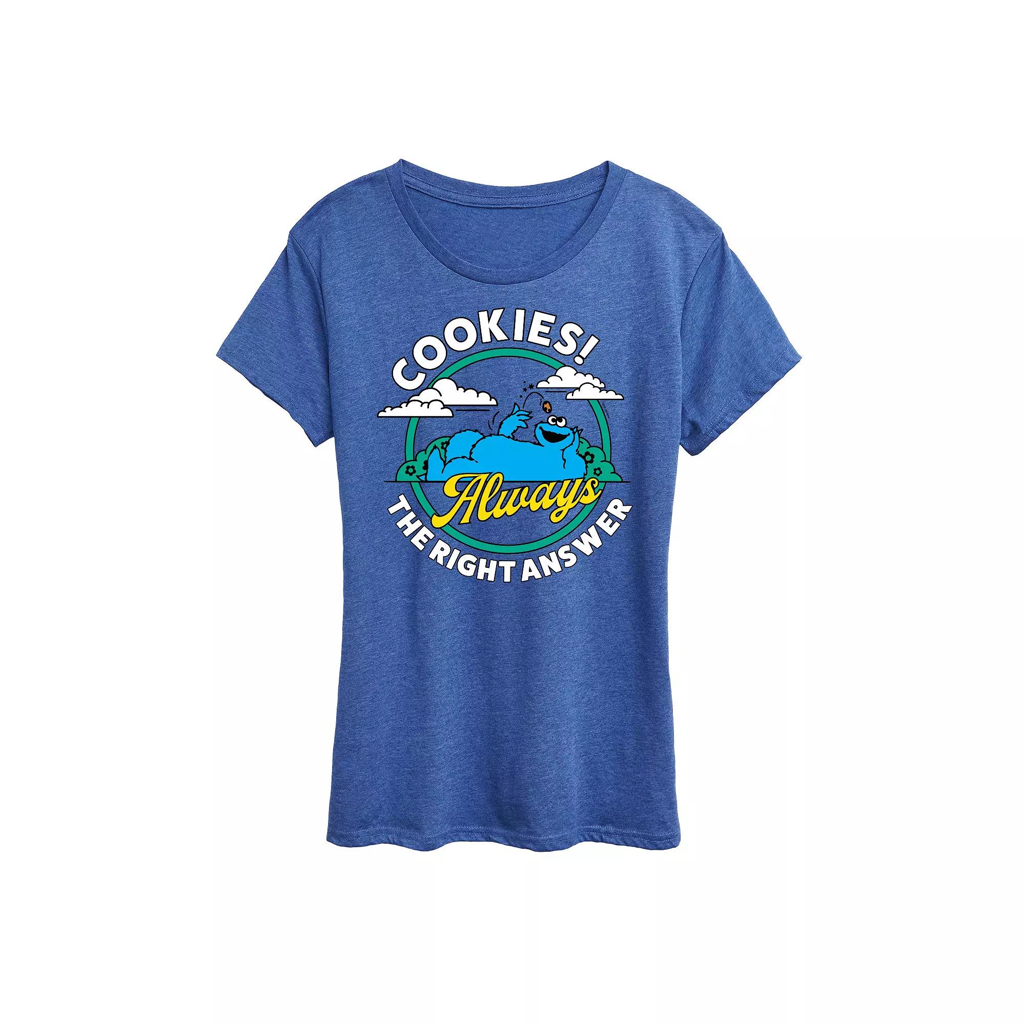 Women's Sesame Street Cookies Answer Graphic Tee, Girl's,  Product Image