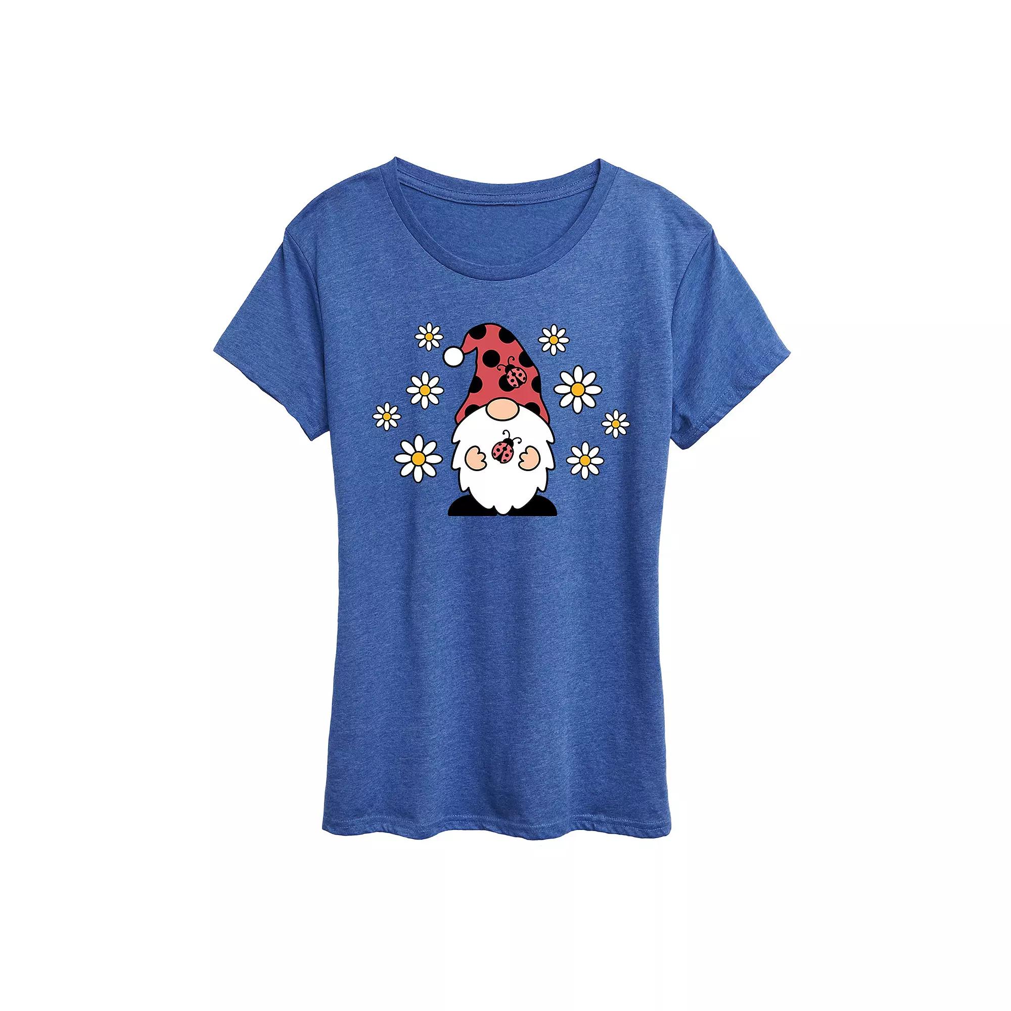 Women's Ladybug Gnome Graphic Tee,  Product Image