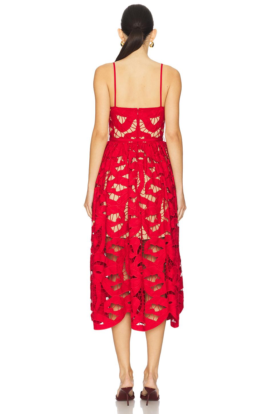 Bow Embroidered Midi Dress self-portrait Product Image