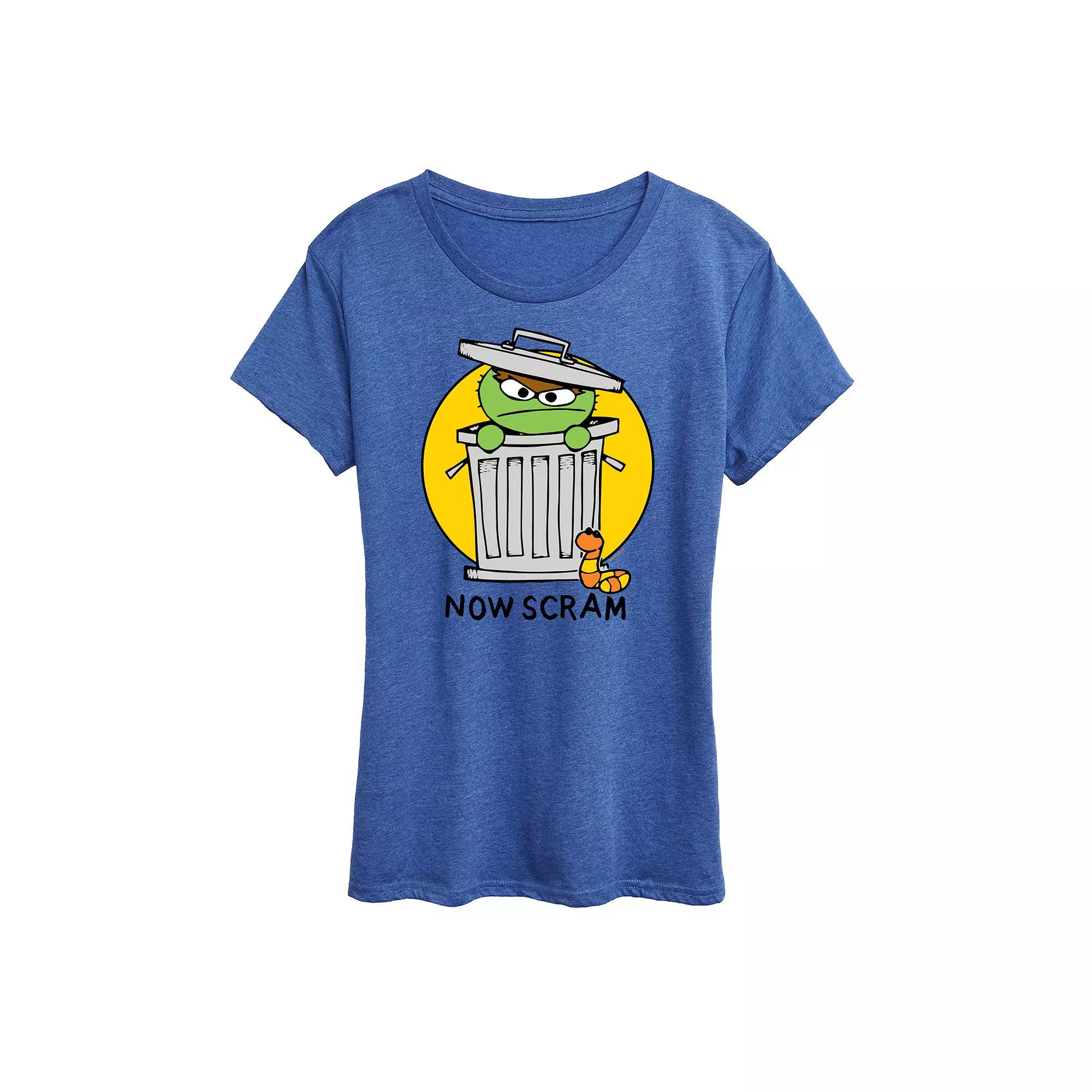 Women's Sesame Street Doodle Oscar Graphic Tee,  Product Image