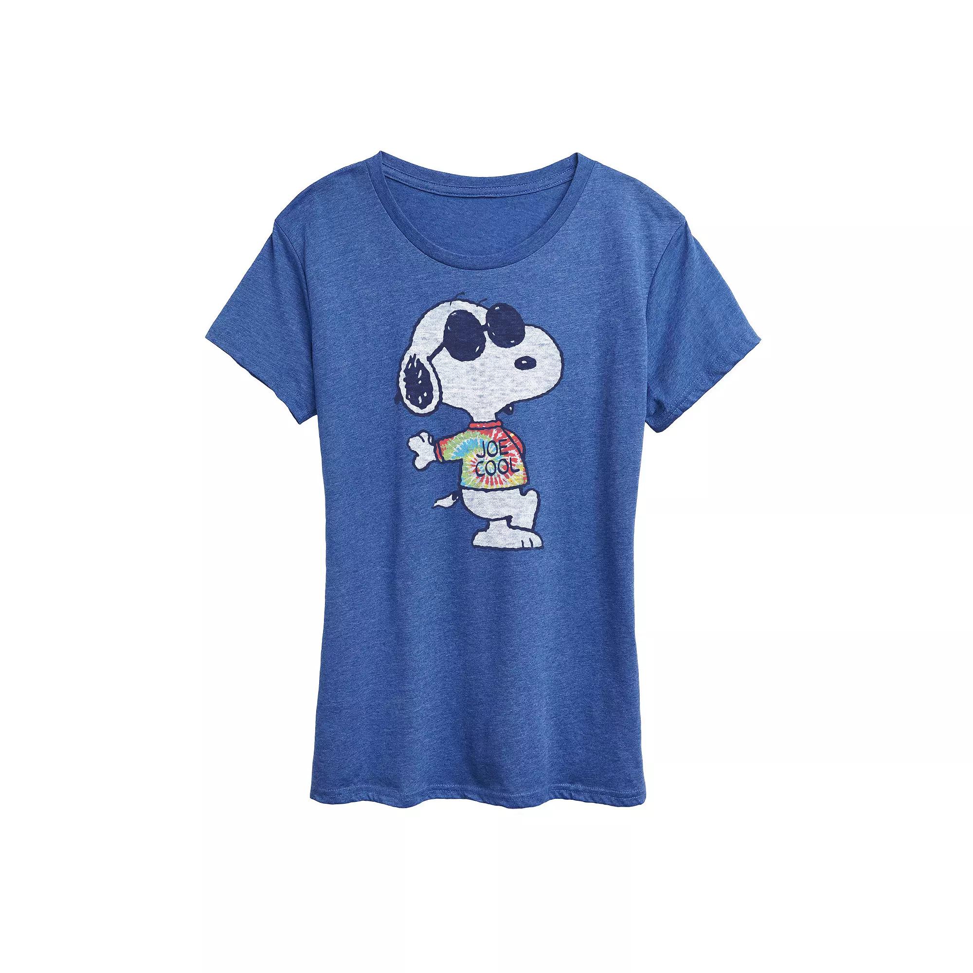 Women's Peanuts Snoopy Joe Cool Tie Dye Graphic Tee,  Product Image