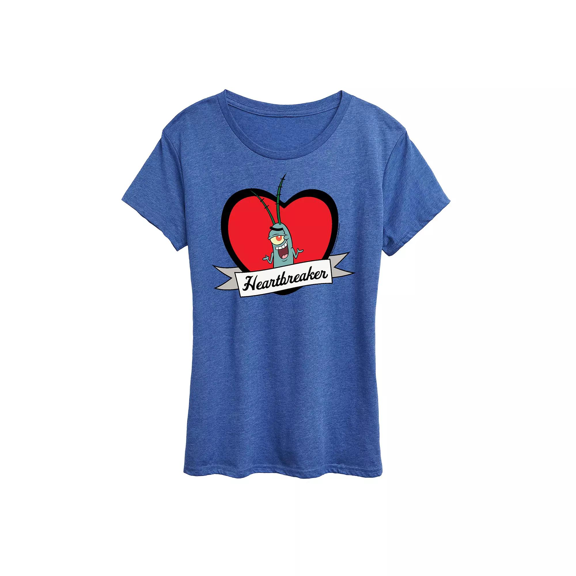 Women's Spongebob Squarepants Plankton Heartbreaker Graphic Tee,  Product Image