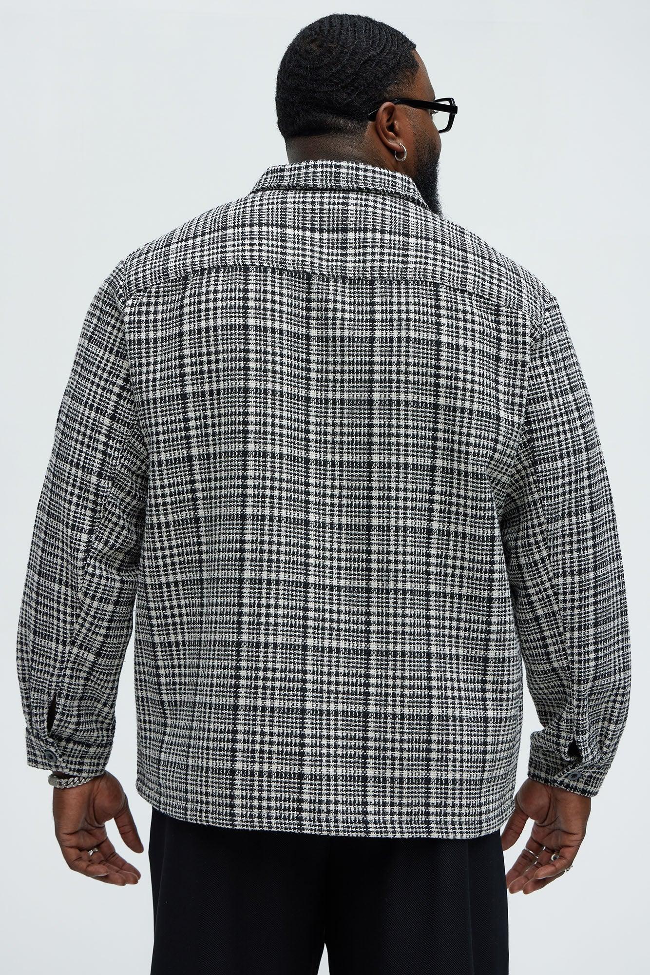 James Tweed Button Up Shirt - Black/combo Product Image