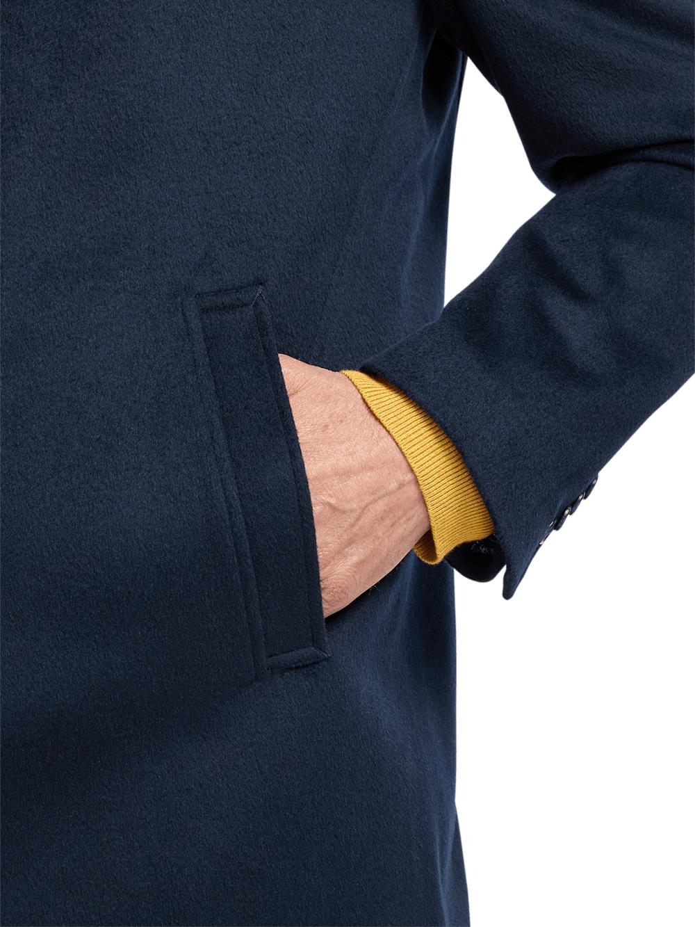 Wool Blend Topcoat - Navy Product Image