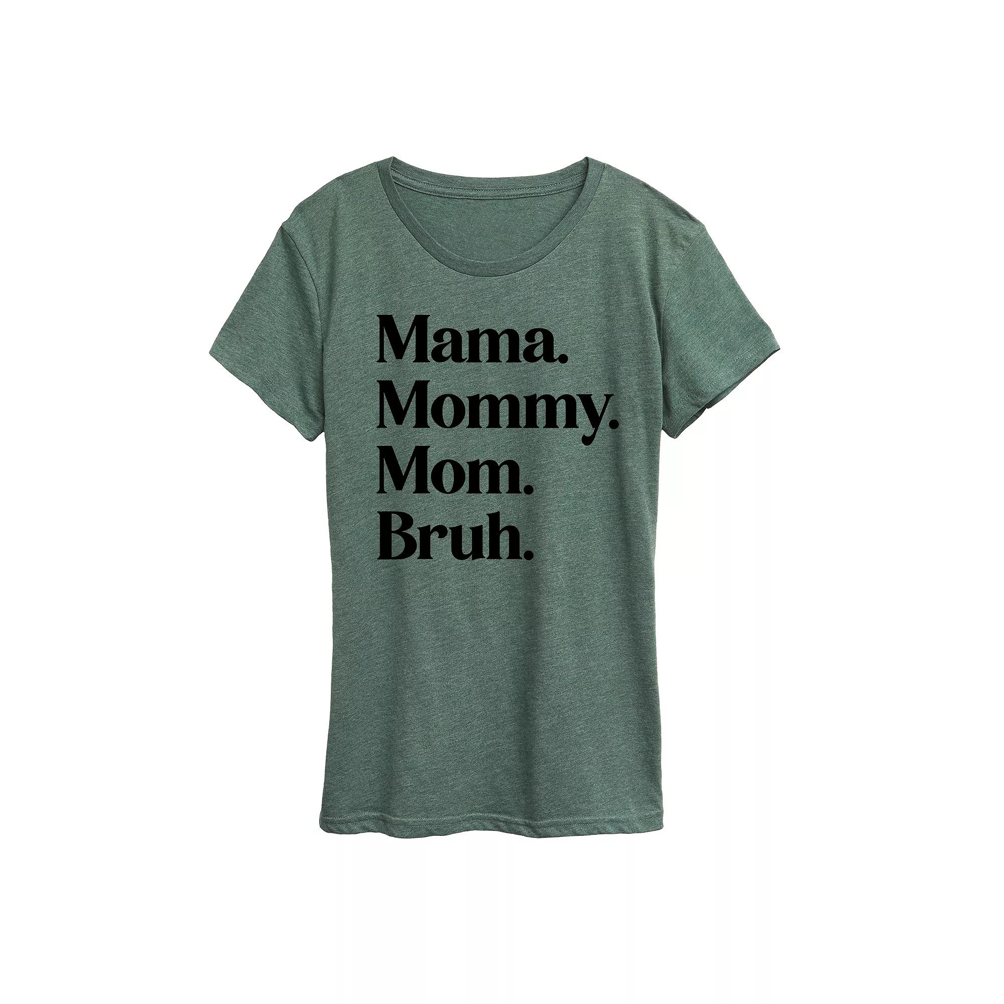Women's Mama Mommy Mom Bruh Graphic Tee, Girl's,  Product Image