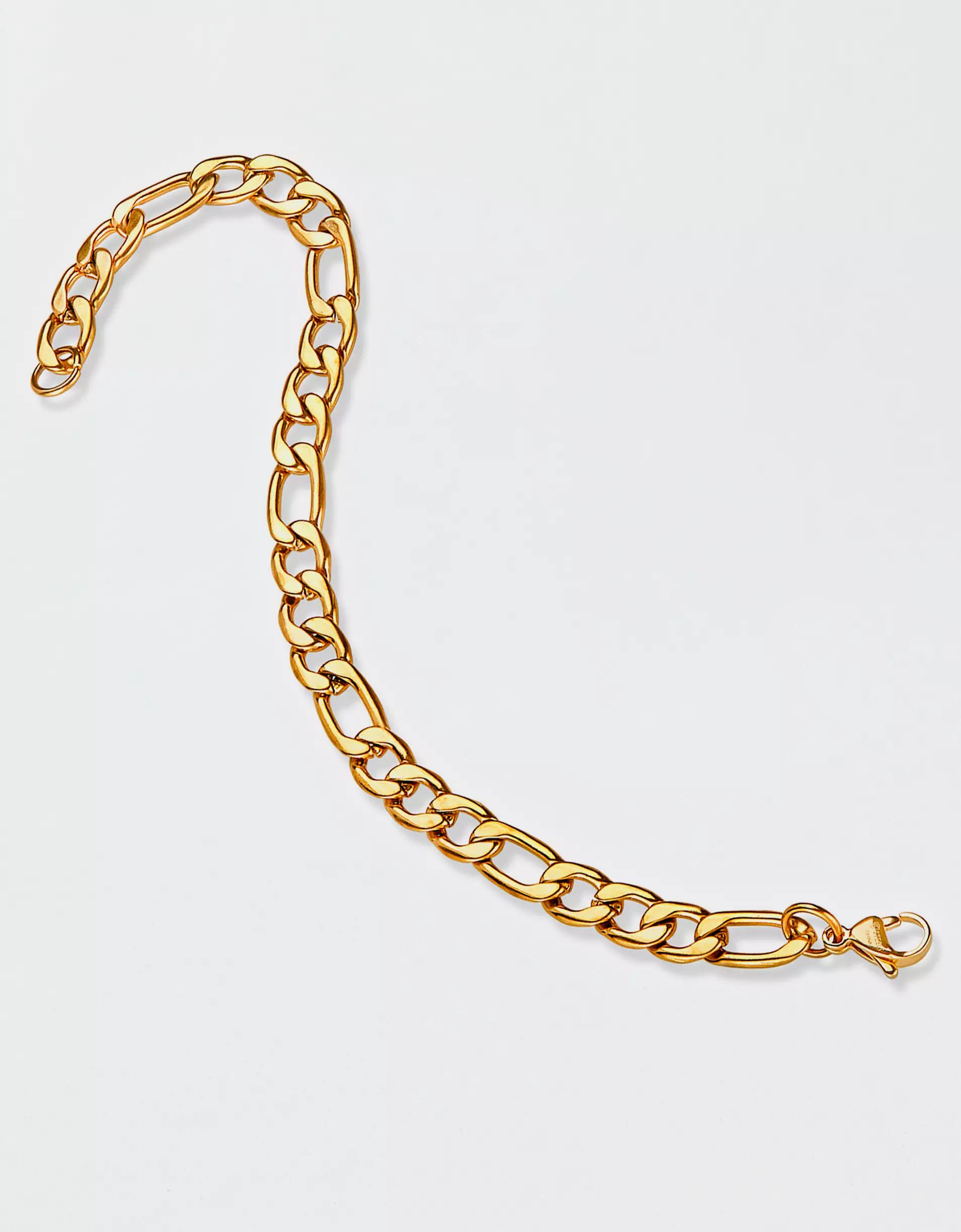 West Coast Jewelry Stainless Steel 8mm Figaro Chain Bracelet Product Image