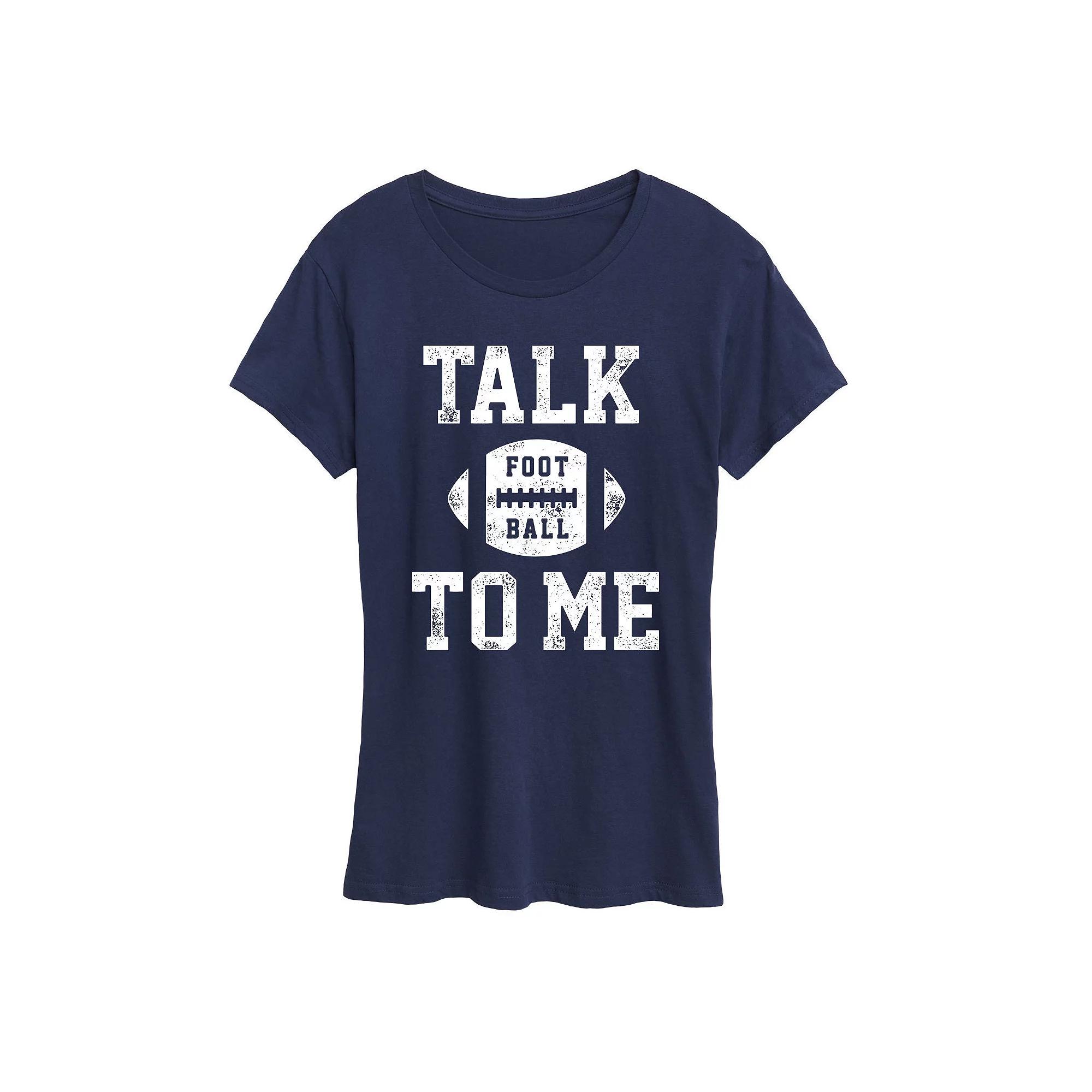 Women's Talk Football To Me Graphic Tee, Girl's,  Product Image