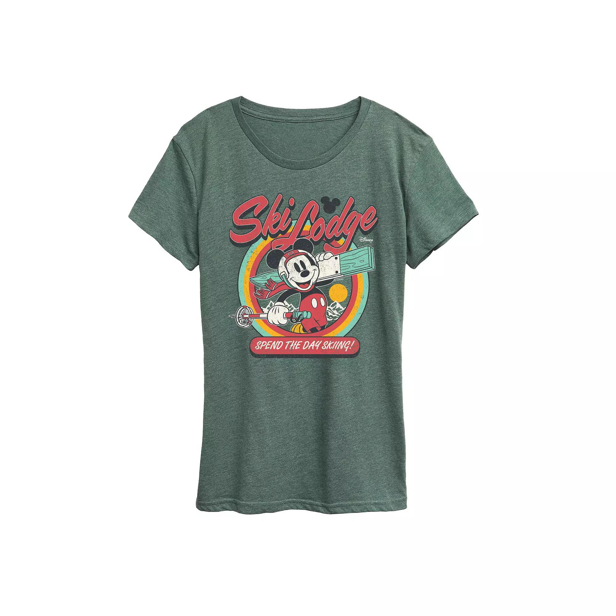 Women's Disney's Mickey Mouse Ski Lodge Graphic Tee,  Product Image