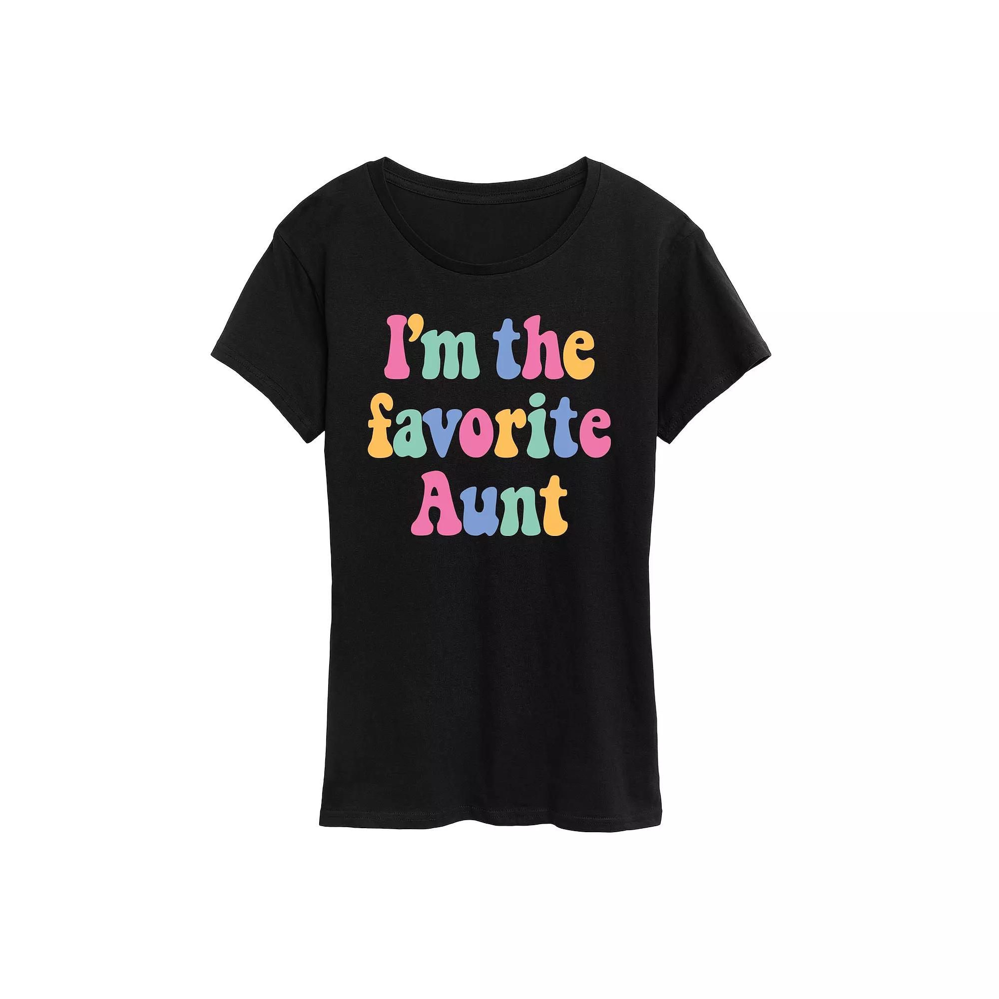 Women's I'm The Favorite Aunt Graphic Tee, Girl's,  Product Image