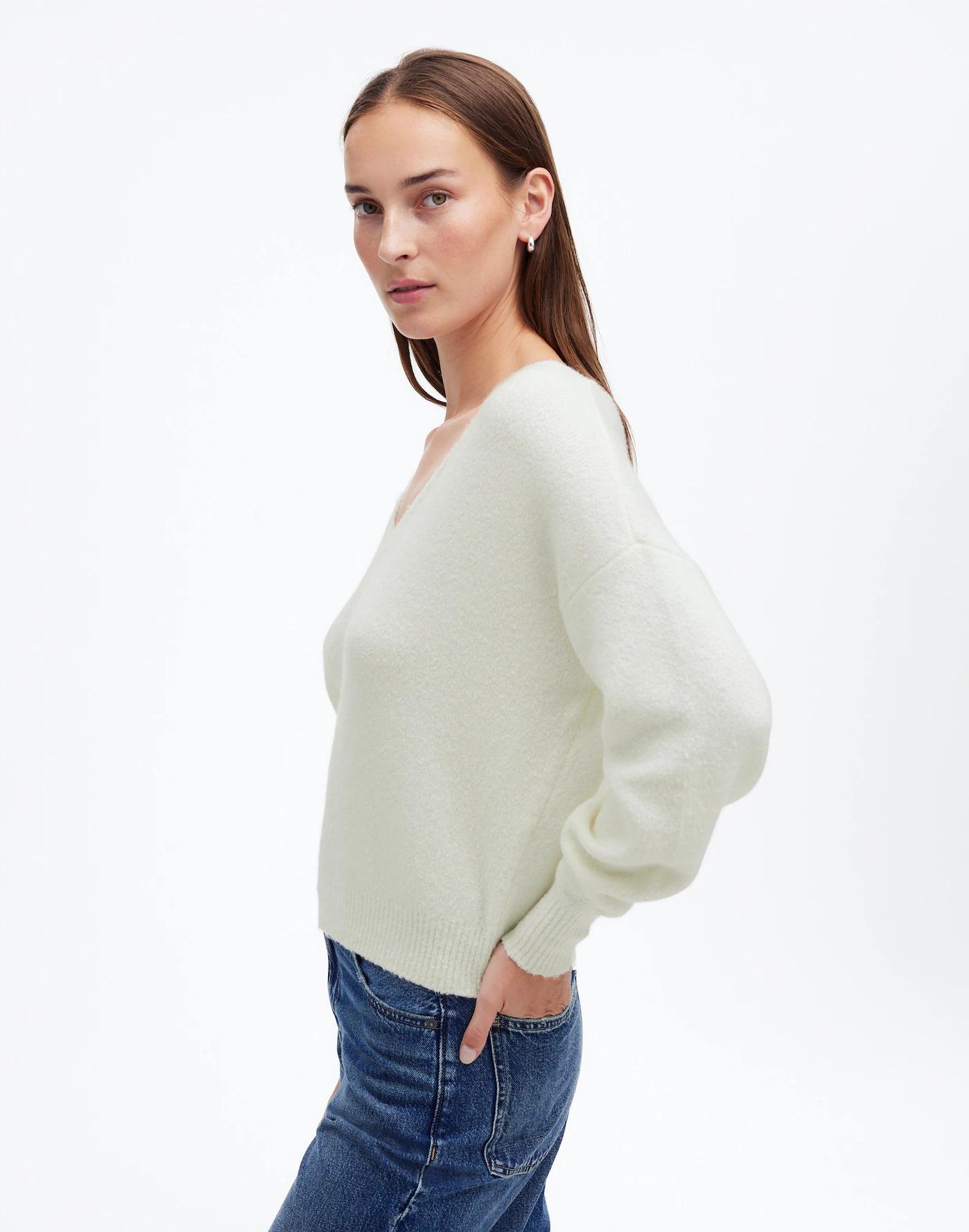 Wedged V-Neck Sweater Product Image