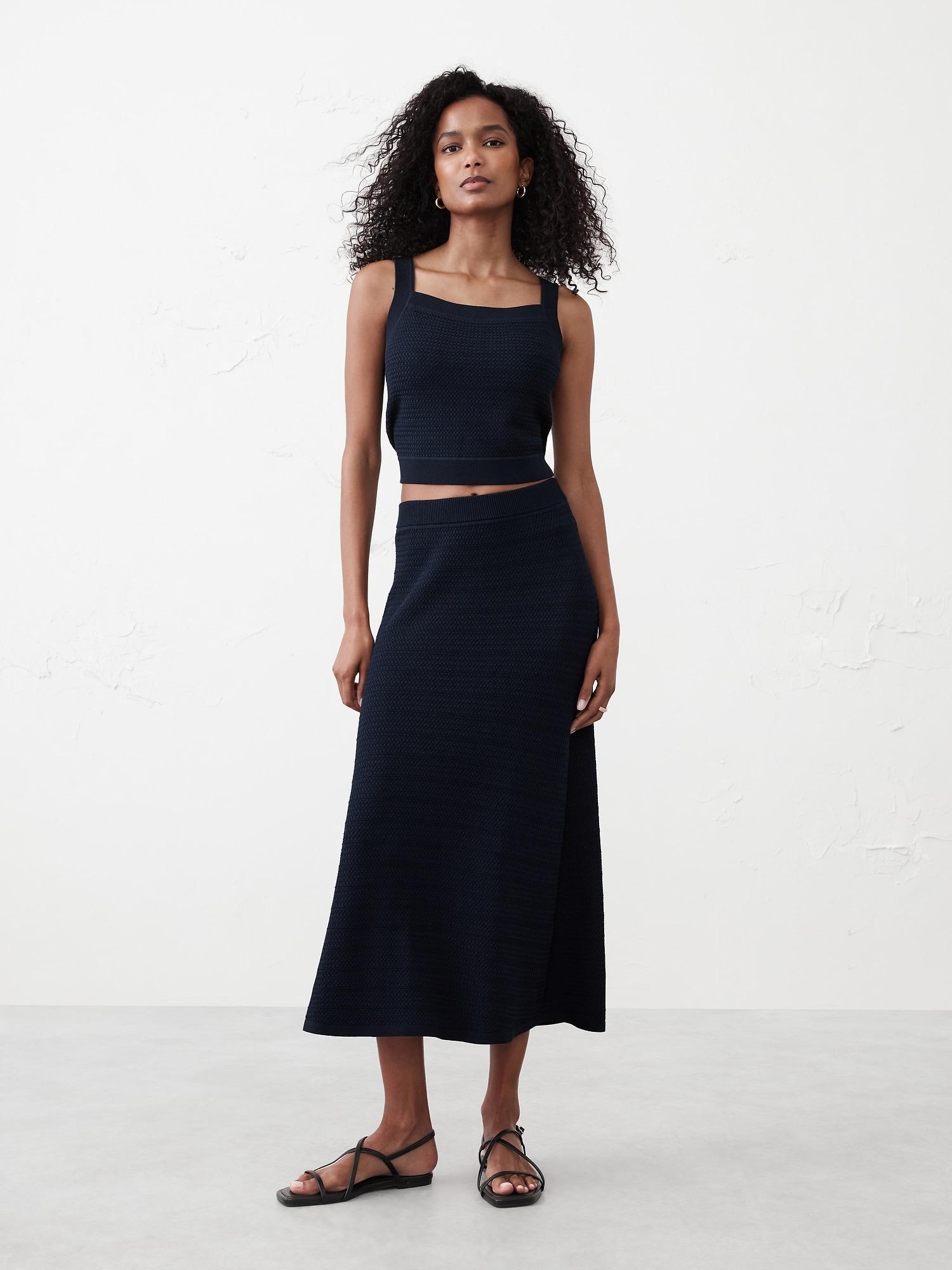 Cropped Textured Sweater Tank Product Image