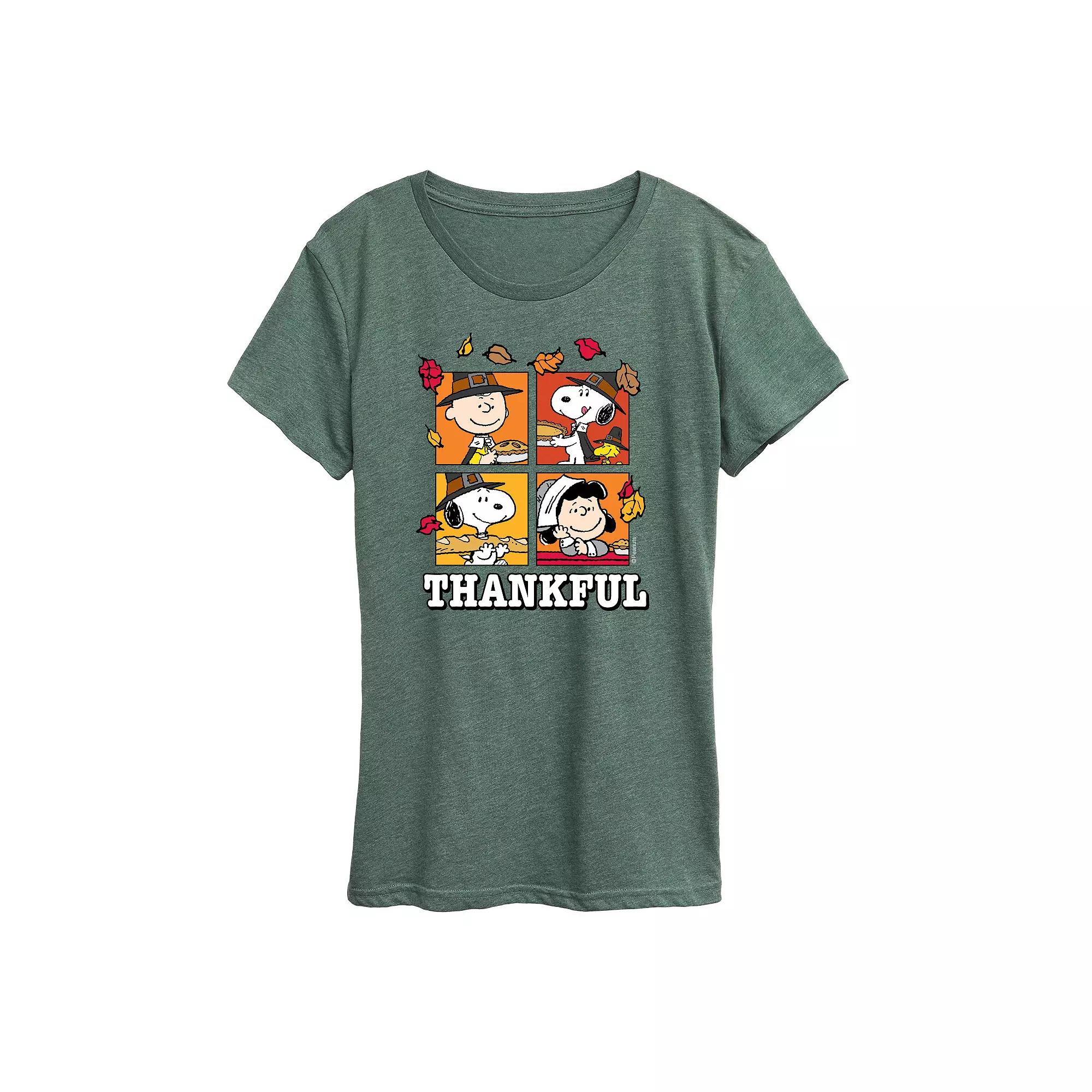 Women's Peanuts Thankful Graphic Tee, Girl's,  Product Image