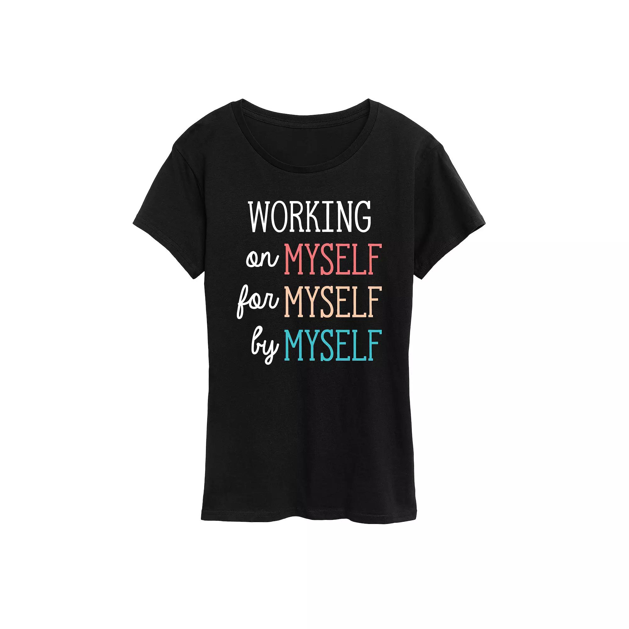 Women's Working On Myself Graphic Tee,  Product Image