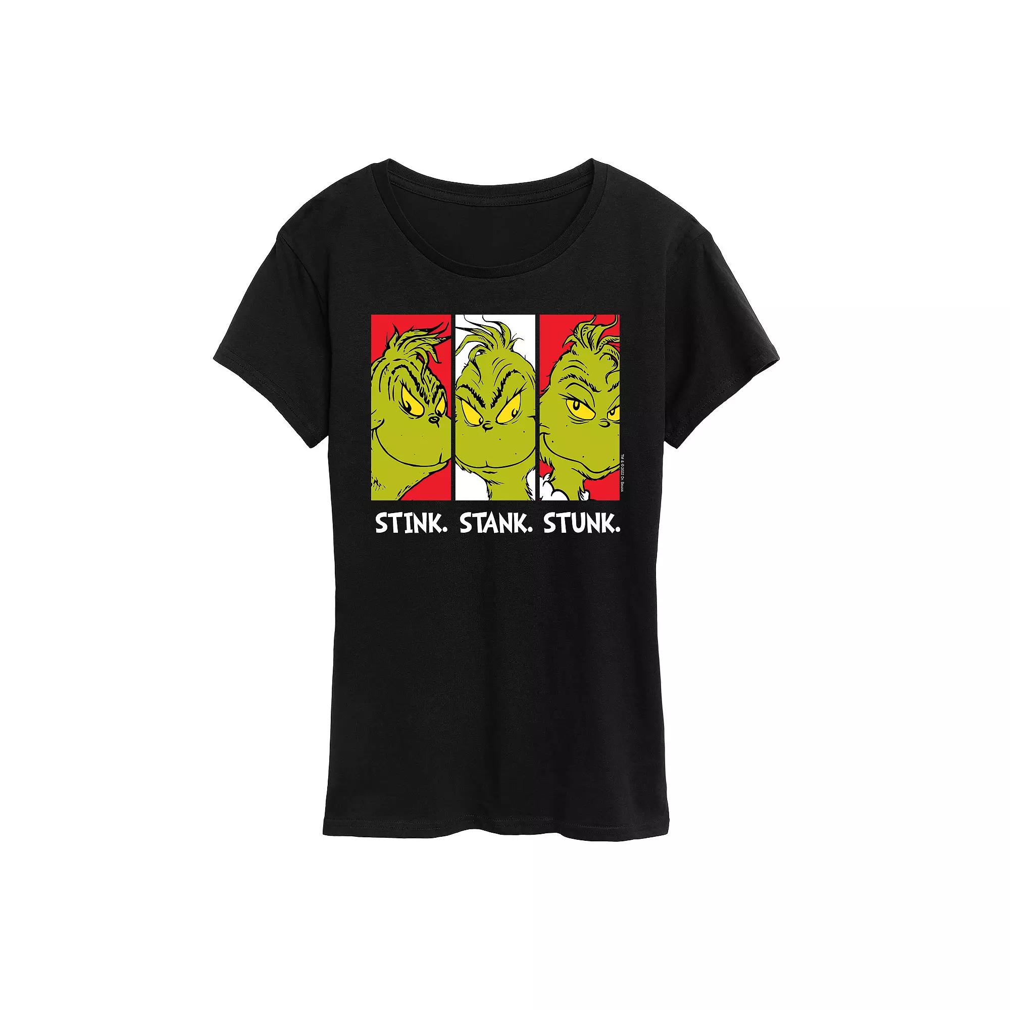 Women's Dr. Seuss Grinch Stink Stank Stunk Graphic Tee,  Product Image