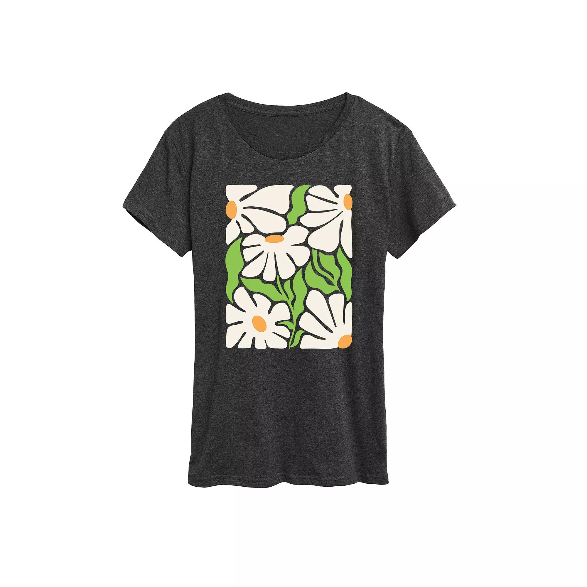 Women's Deco Flowers Graphic Tee,  Product Image
