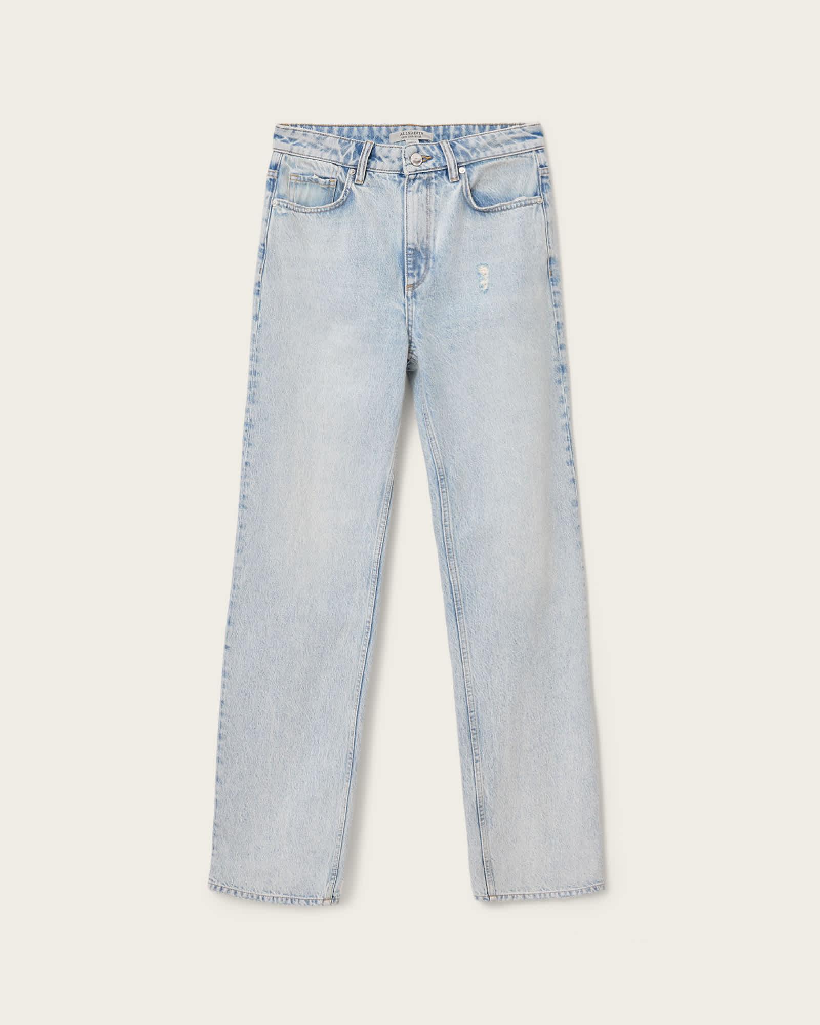 Brooklyn Straight Leg Jeans SNOW INDIGO BLUE | ALLSAINTS US Product Image