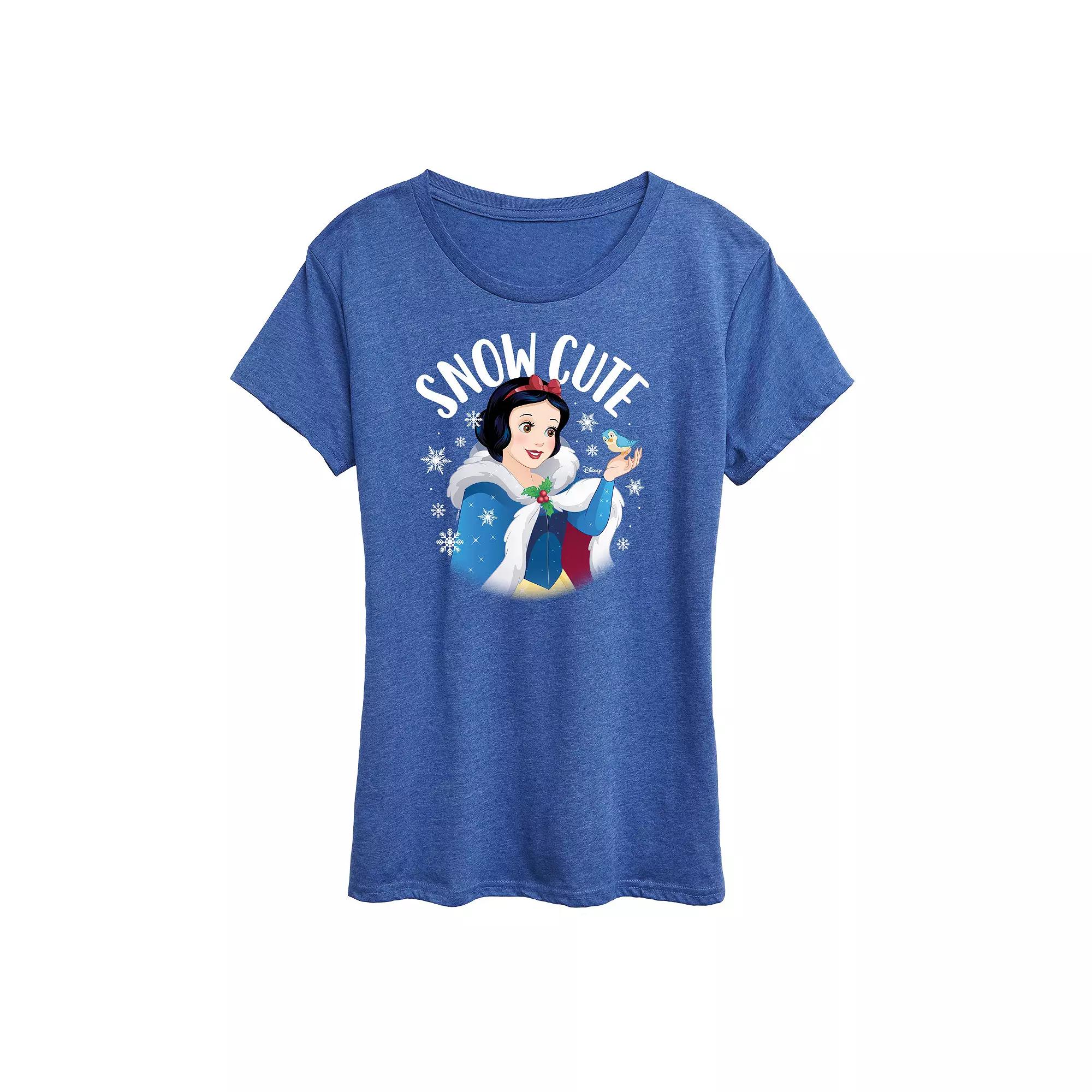 Disney Princess Snow White Women's "Snow Cute" Holiday Graphic Tee, Girl's,  Product Image