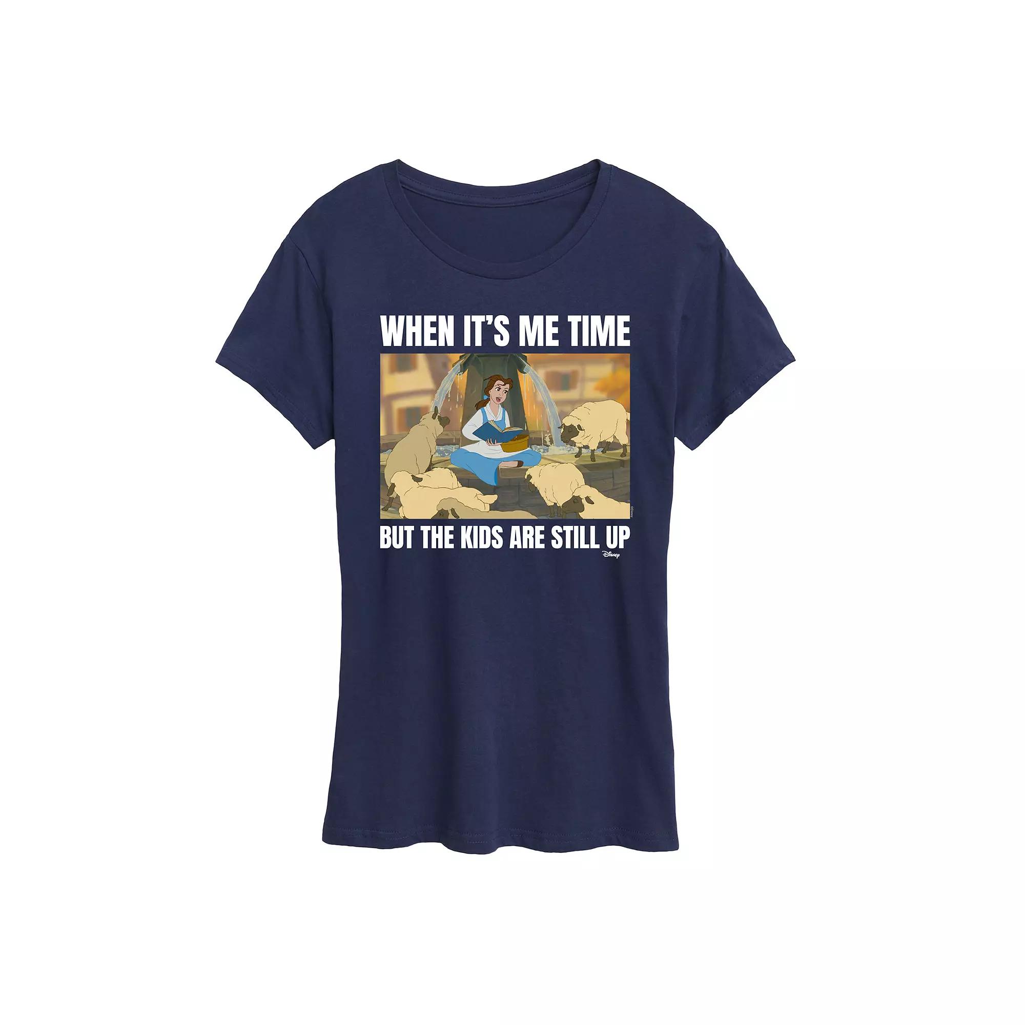 Disney Princess Belle Women's Me Time Meme Graphic Tee,  Product Image