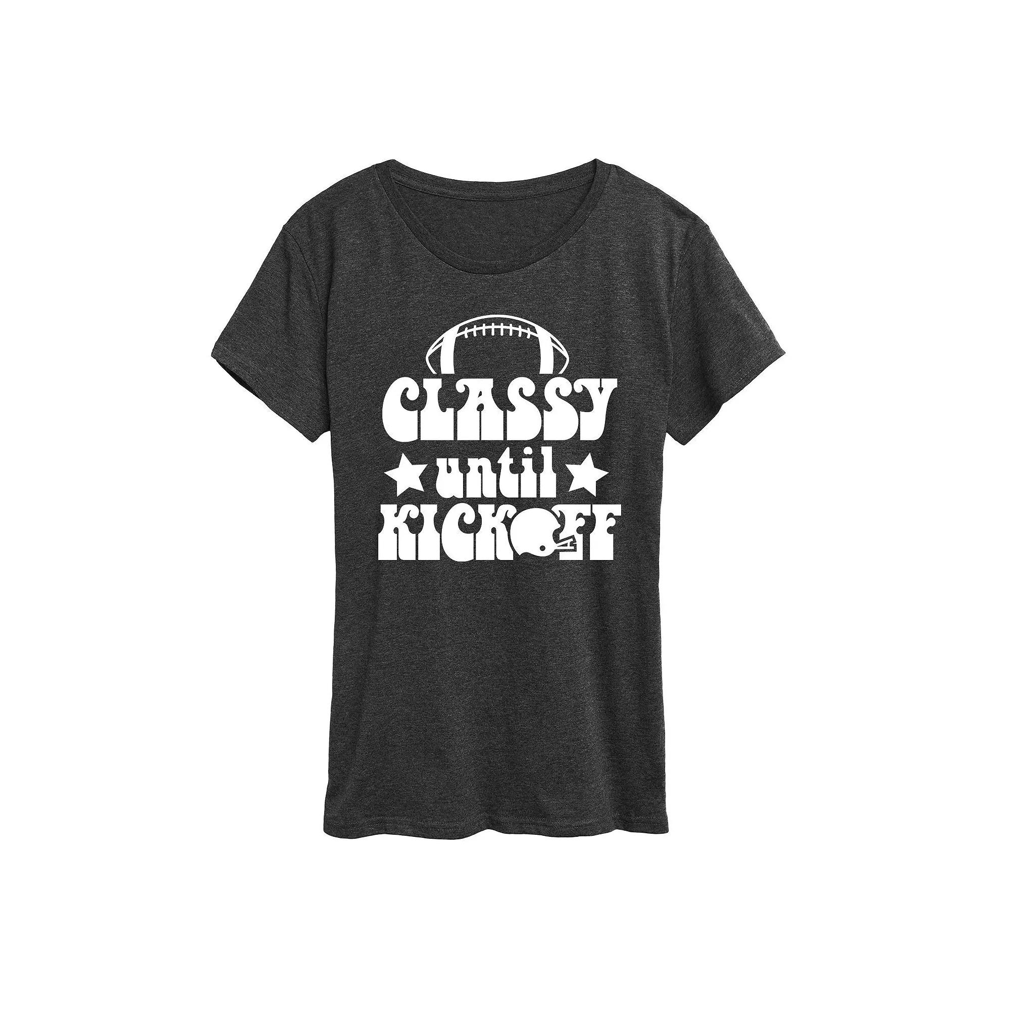 Women's Classy Until Kickoff Graphic Tee, Girl's,  Product Image
