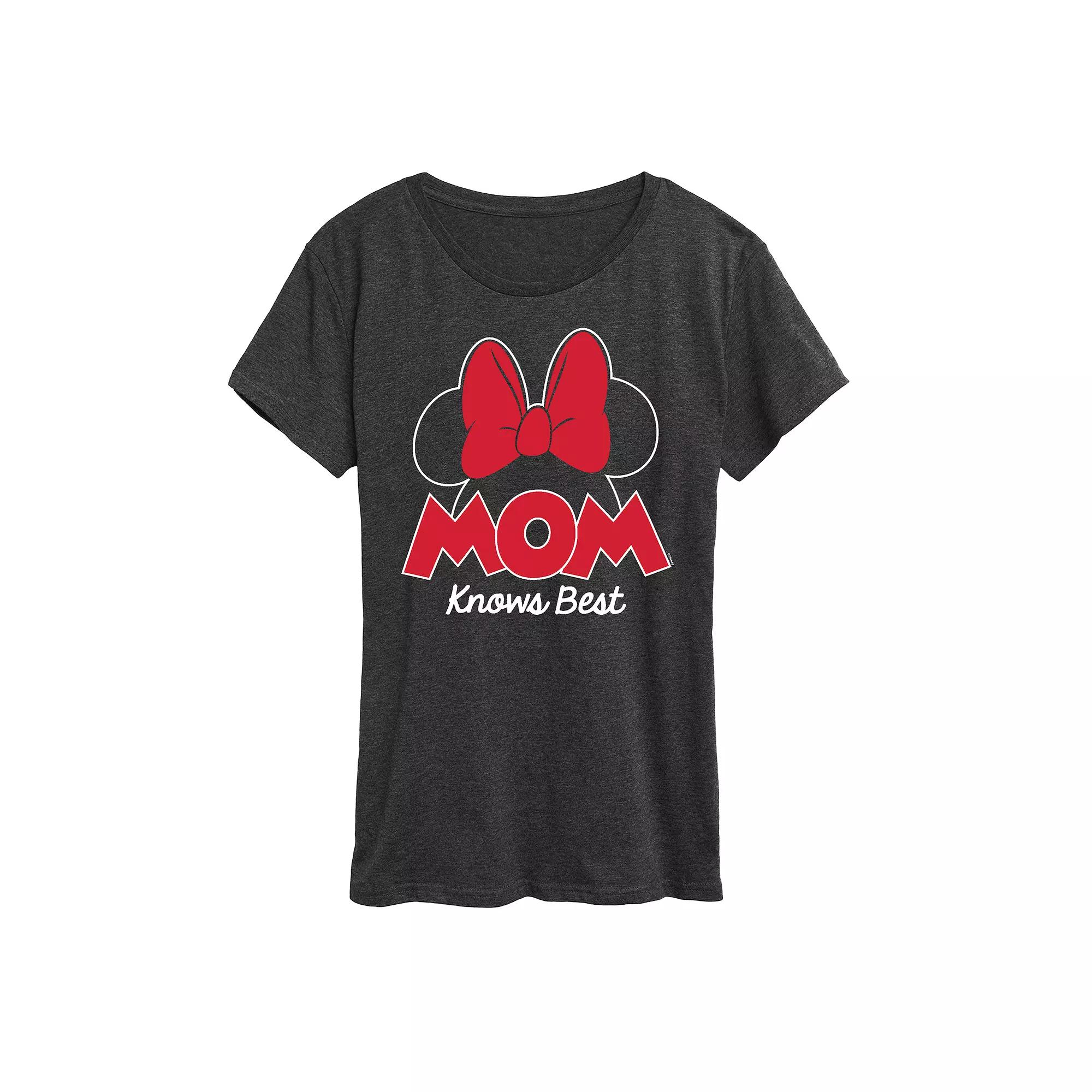 Disney's Minnie Mouse Women's Mom Knows Best Graphic Tee,  Product Image