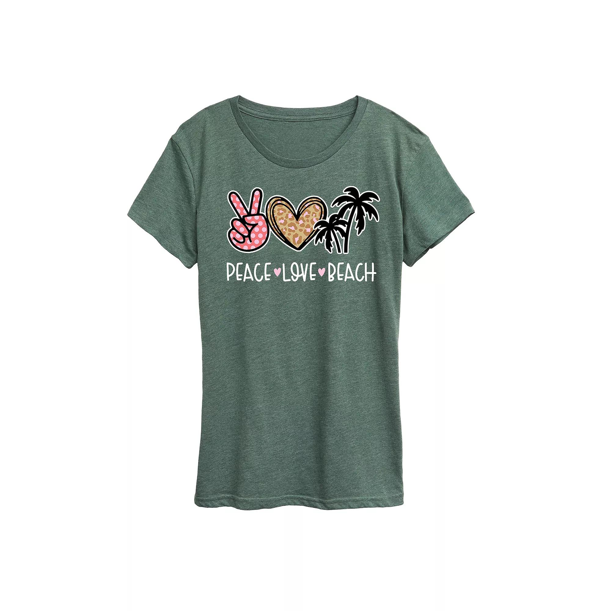 Women's Peace Love Beach Graphic Tee,  Product Image