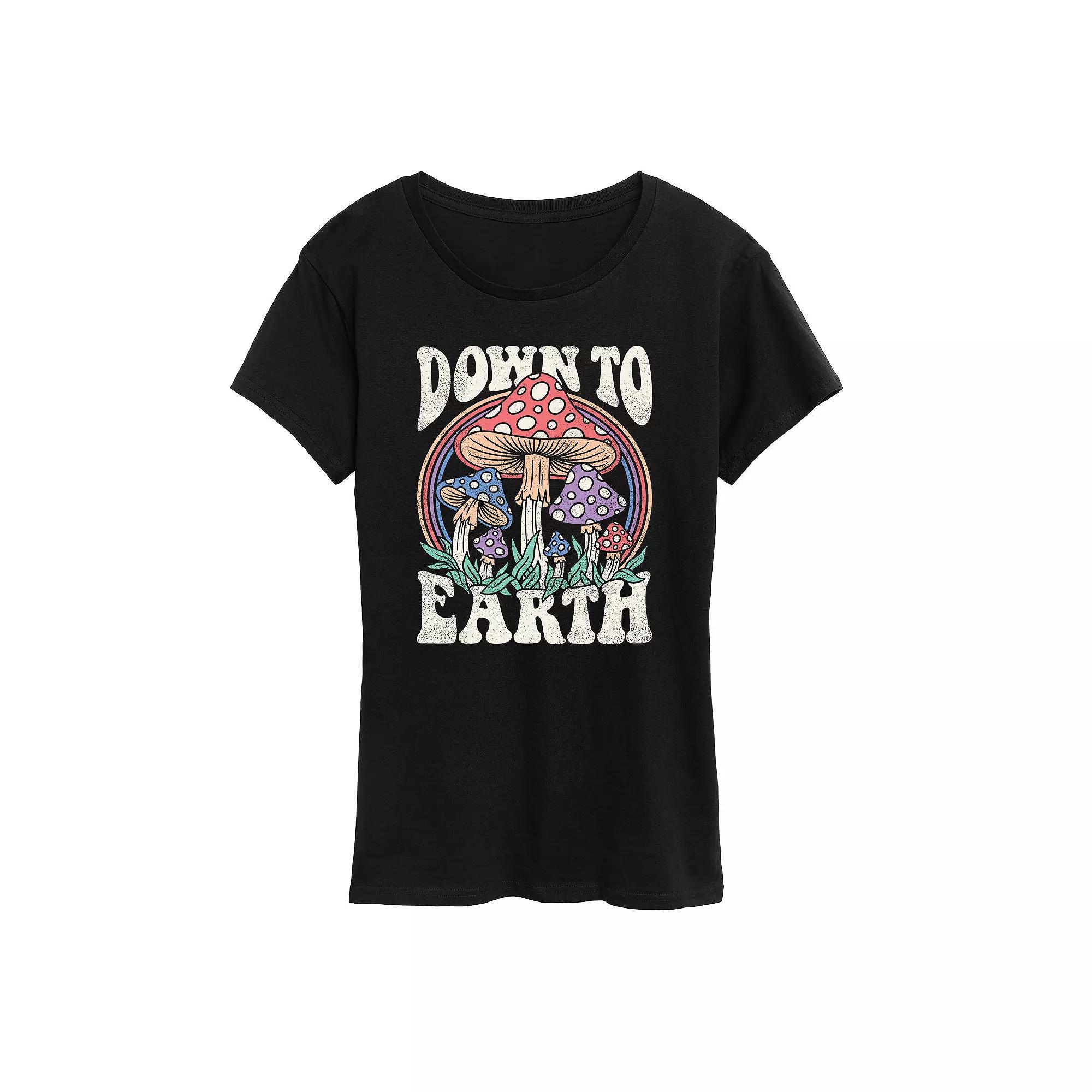 Women's Down To Earth Mushrooms Graphic Tee, Girl's,  Product Image