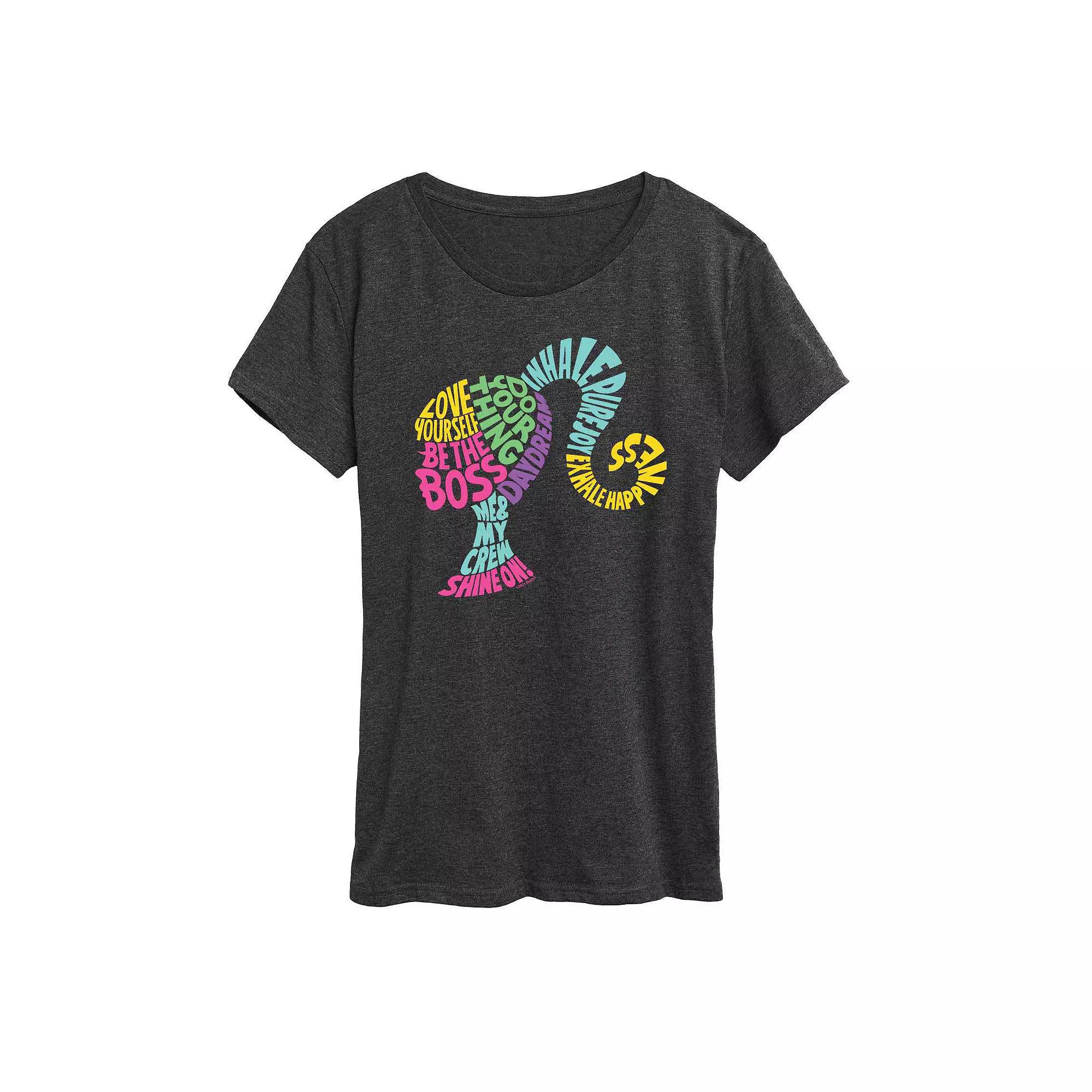 Plus Barbie® Empowering Phrases Graphic Tee, Women's,  Product Image