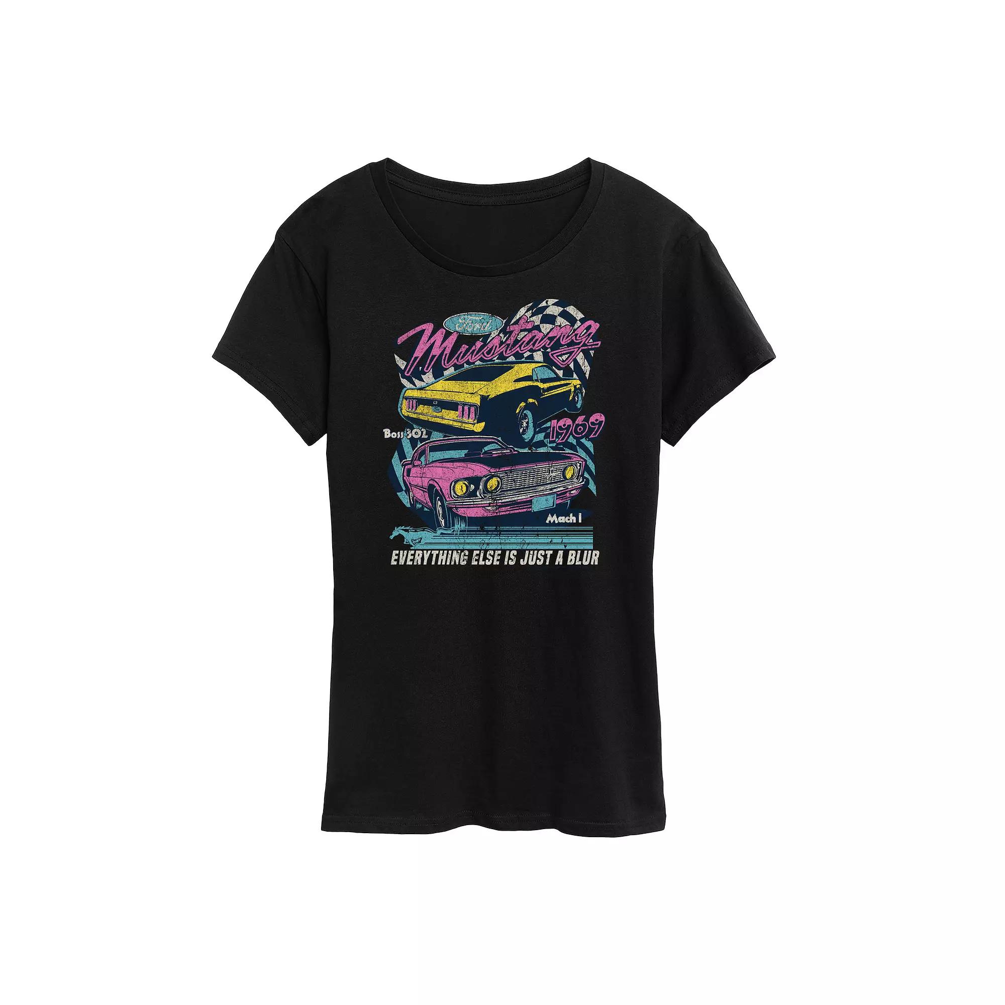 Women's Ford Mustang Blur Graphic Tee,  Product Image