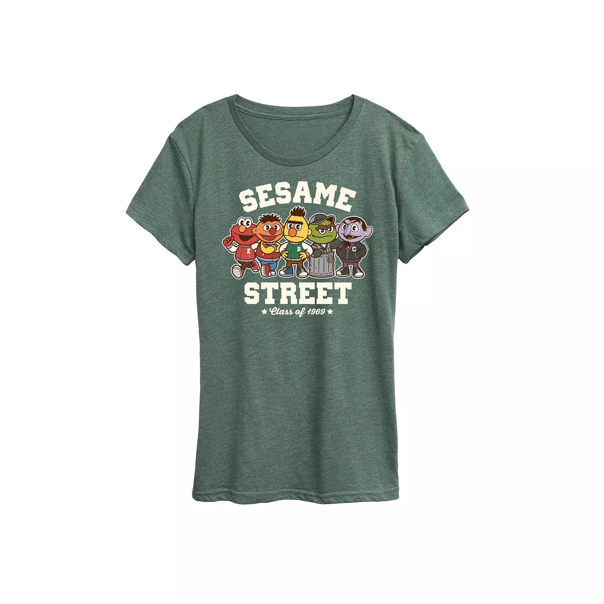 Women's Sesame Street Collegiate Graphic Tee, Girl's,  Product Image