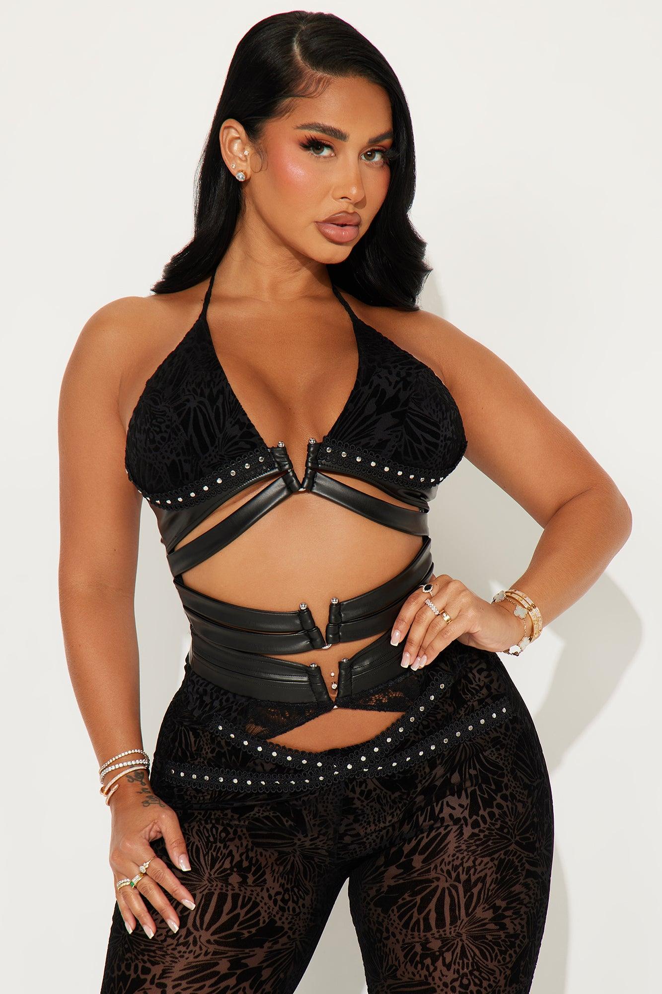 Melania Mesh Jumpsuit - Black Product Image