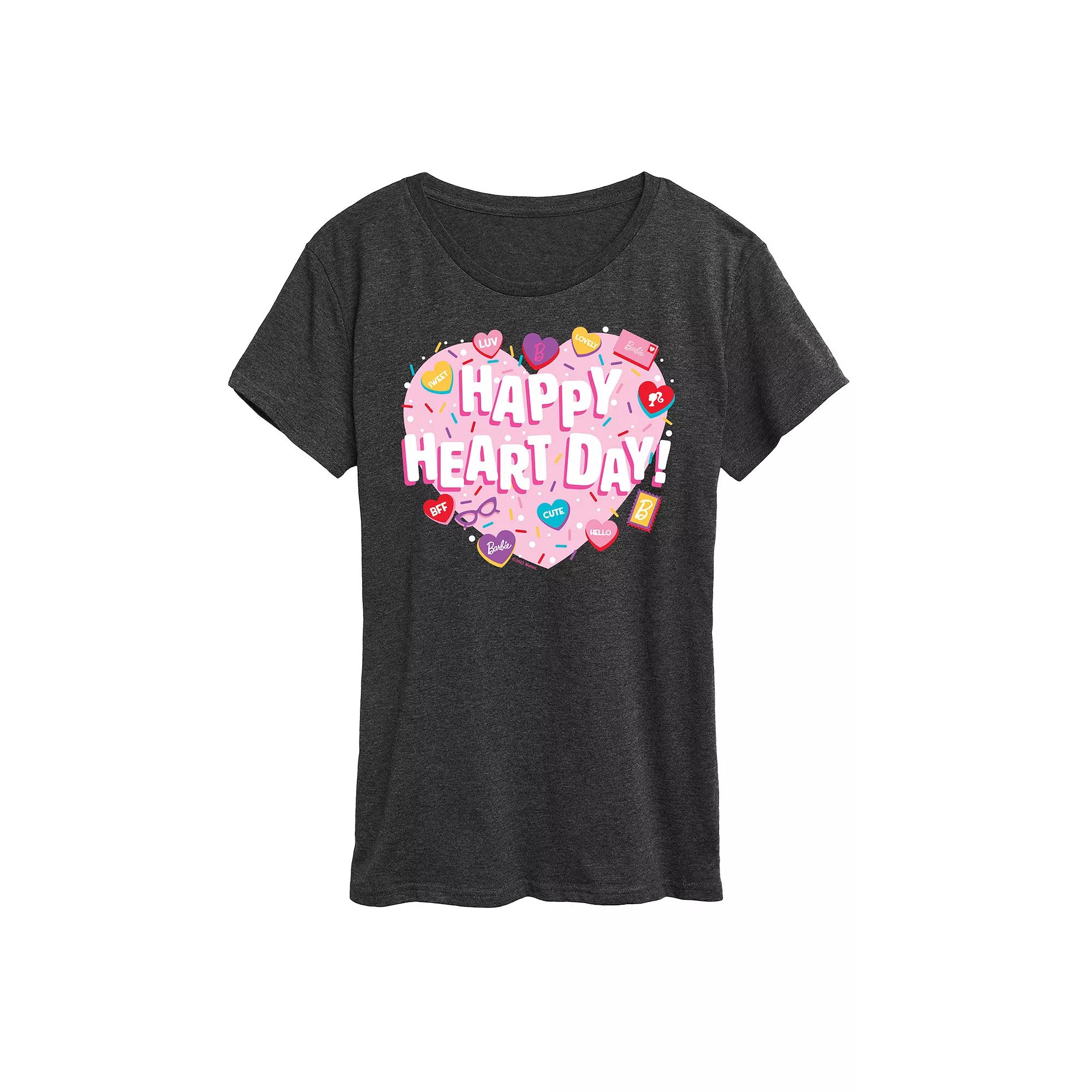 Women's Barbie® Happy Heart Day Graphic Tee,  Product Image