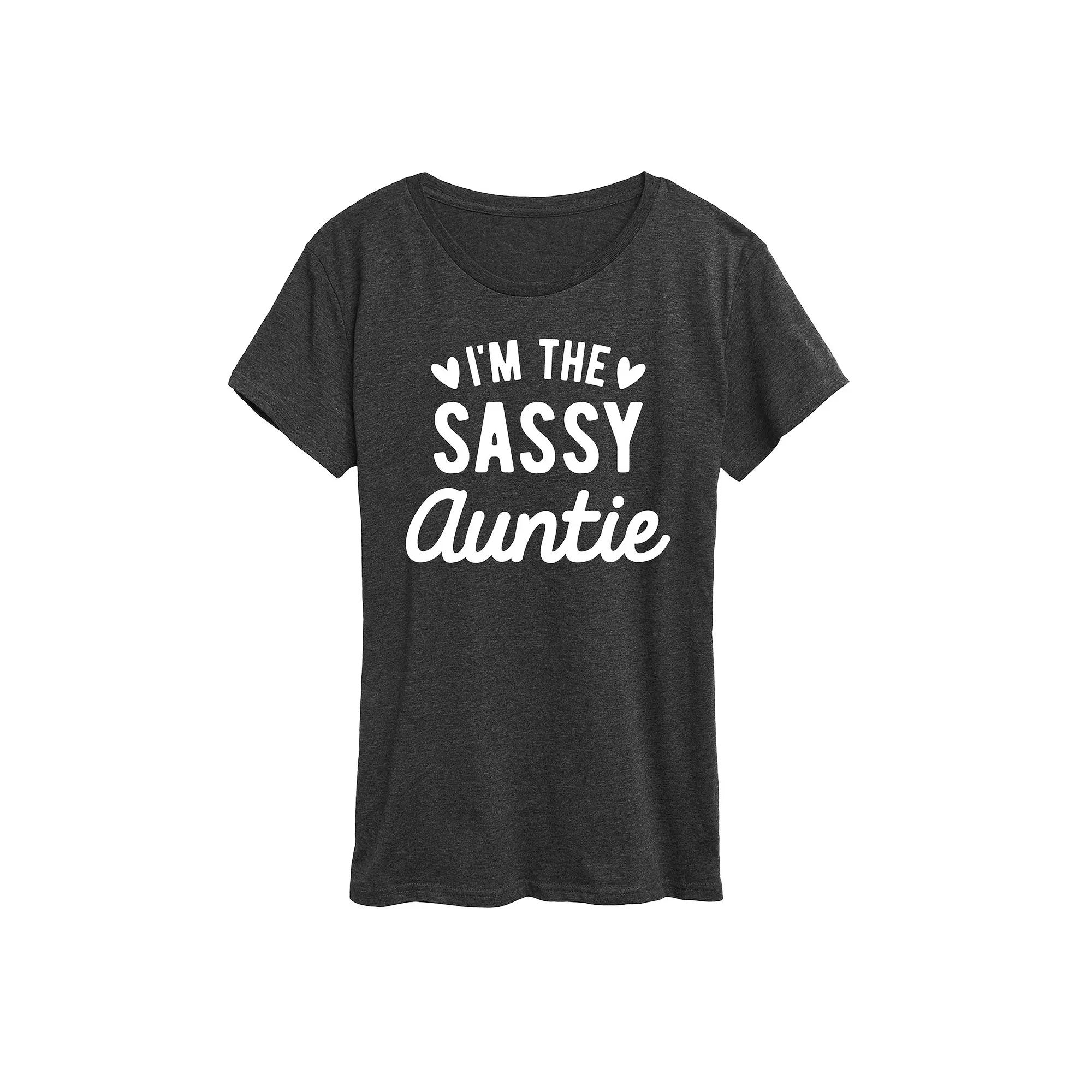 Women's I'm The Sassy Auntie Graphic Tee, Girl's,  Product Image