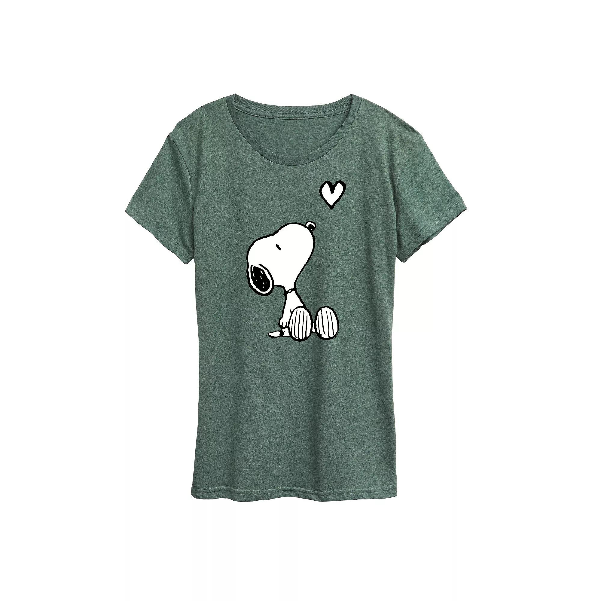 Women's Simple Line Drawing Of Dog Graphic Tee,  Product Image