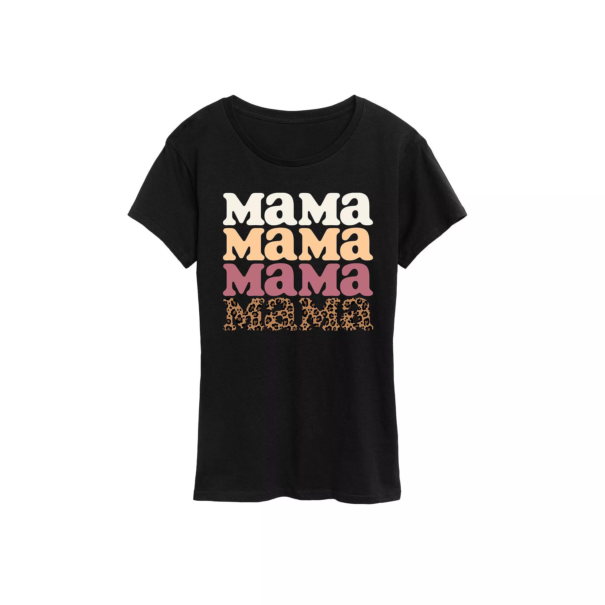 Women's MAMA Leopard Graphic Tee, Girl's,  Product Image