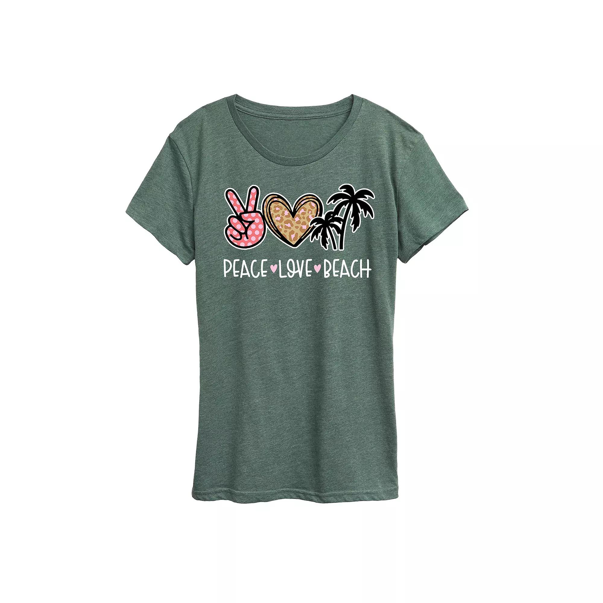 Women's Peace Love Beach Graphic Tee,  Product Image