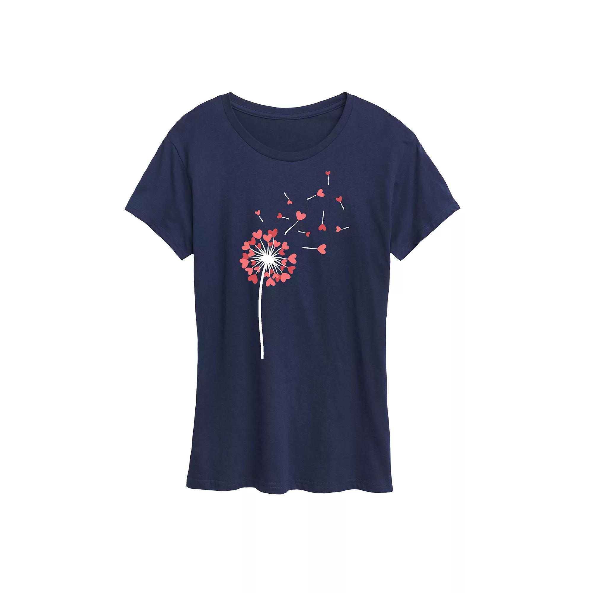 Women's Dandelion Hearts Graphic Tee,  Product Image