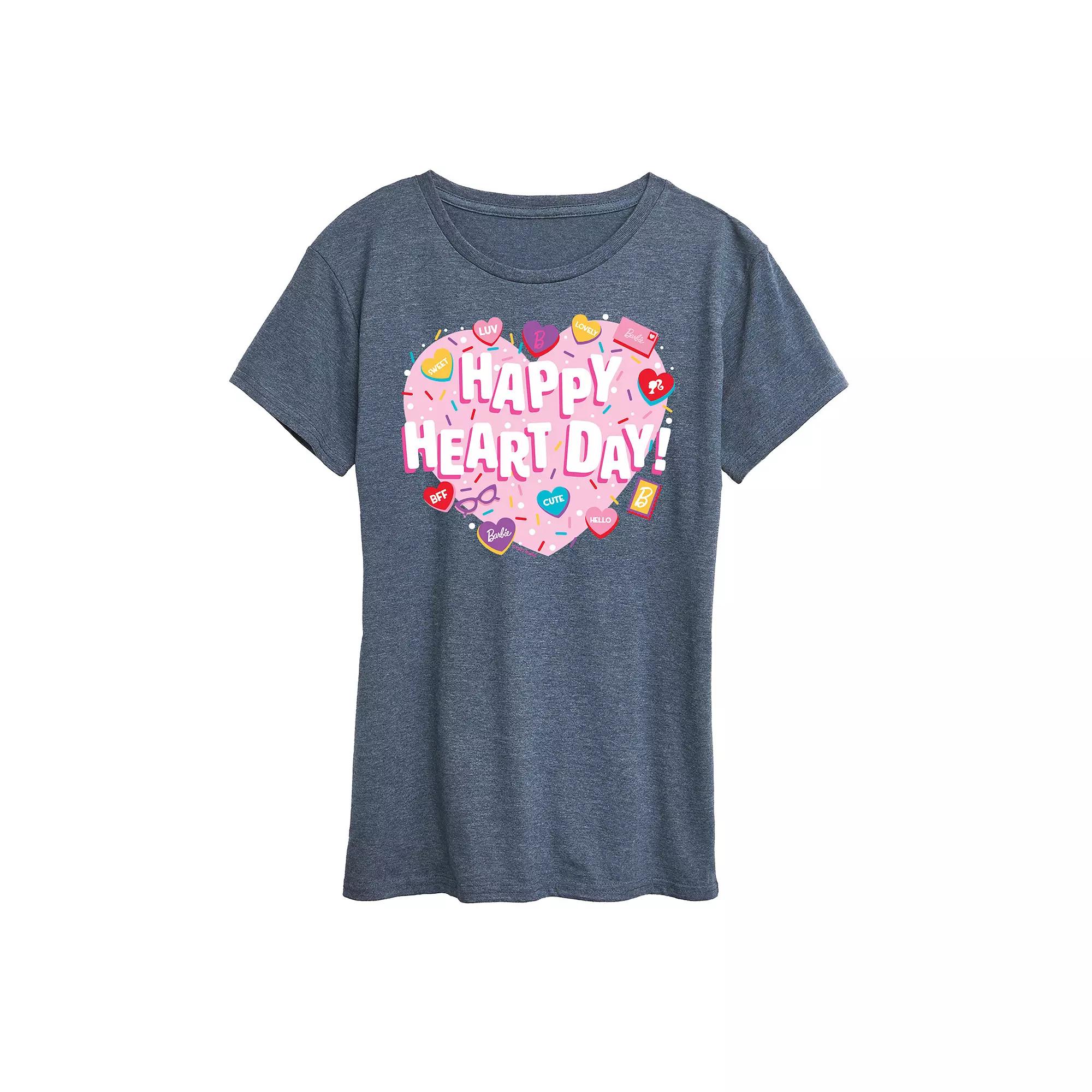 Women's Barbie® Happy Heart Day Graphic Tee,  Product Image